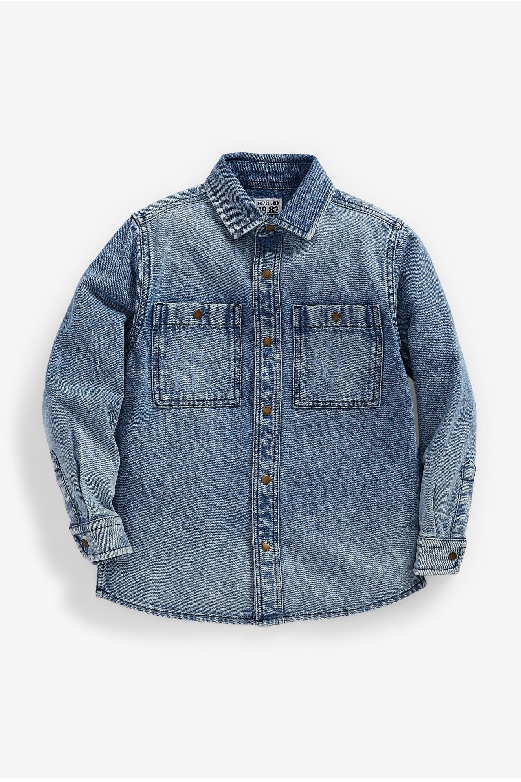 Blue Washed Long Sleeve Denim Shirt (3-16yrs)