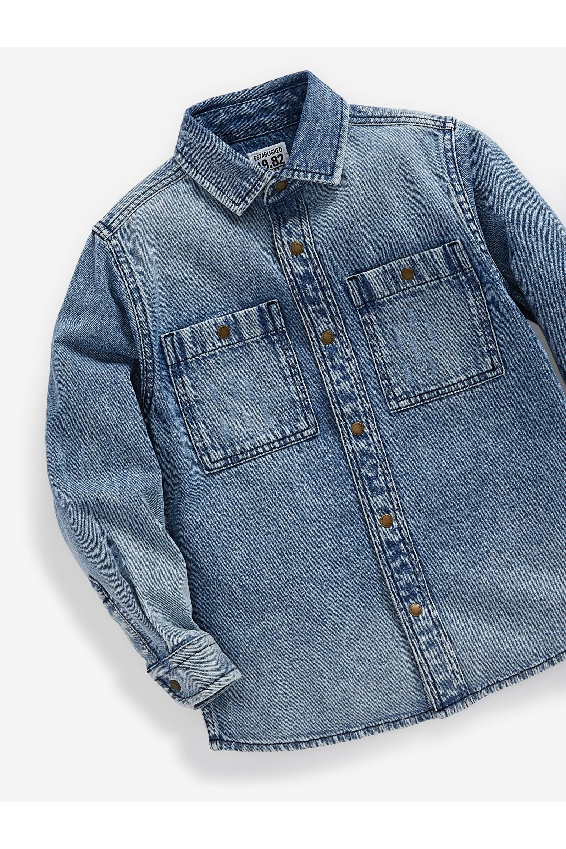 Blue Washed Long Sleeve Denim Shirt (3-16yrs)