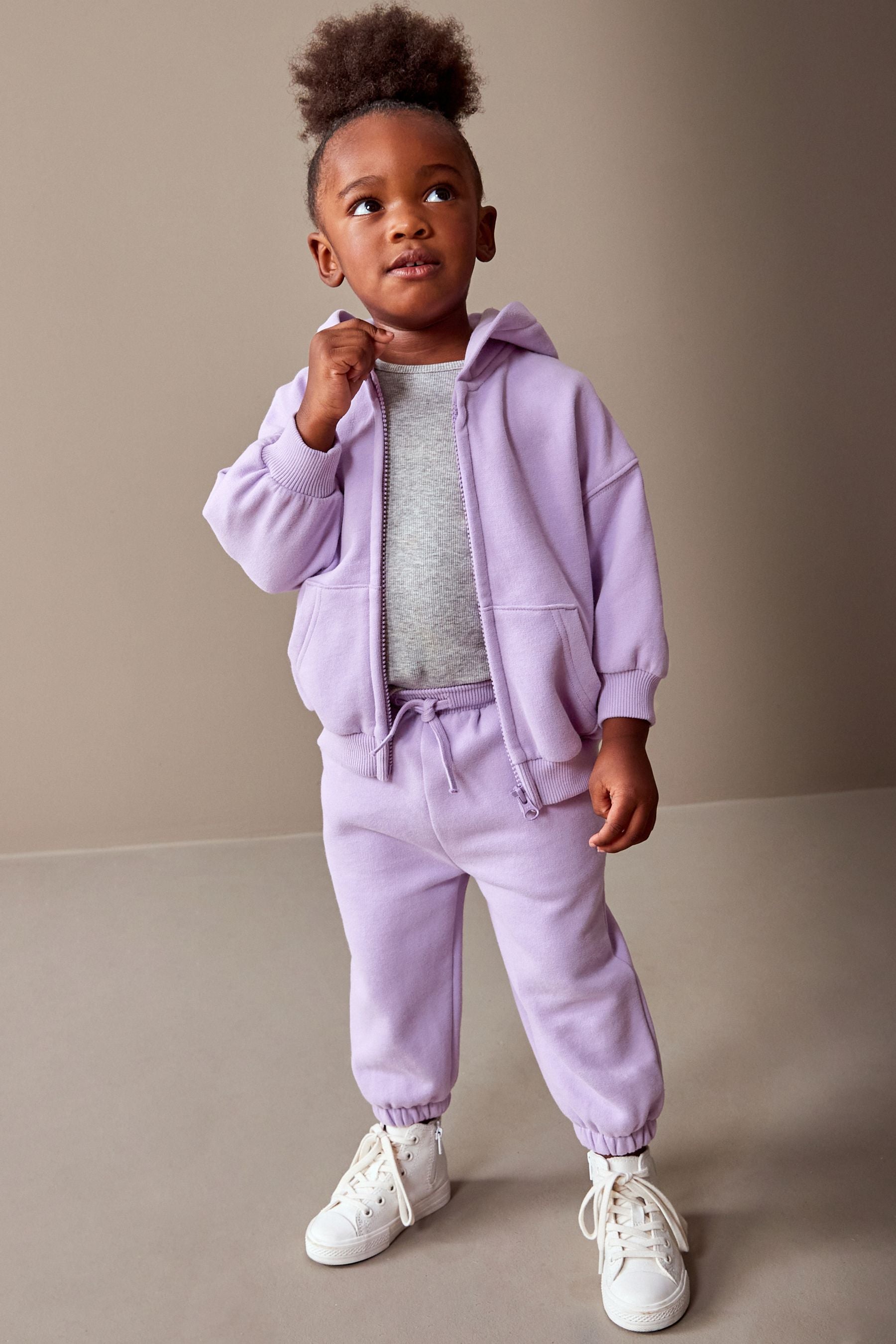 Lilac Purple Zip Through Hoodie (3mths-7yrs)