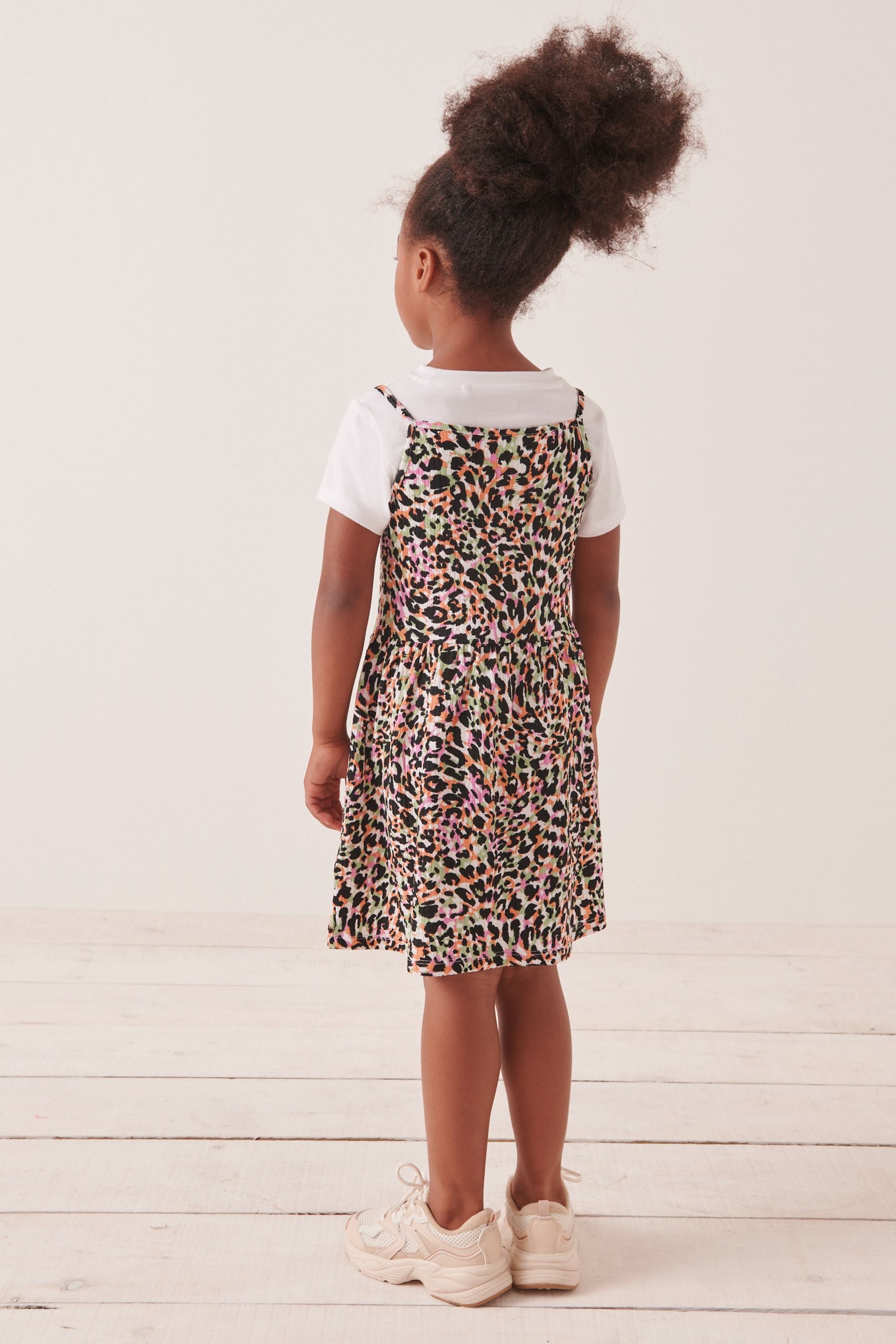 Multi Animal 2-In-1 Crinkle Jersey Dress and T-Shirt Set (3-16yrs)