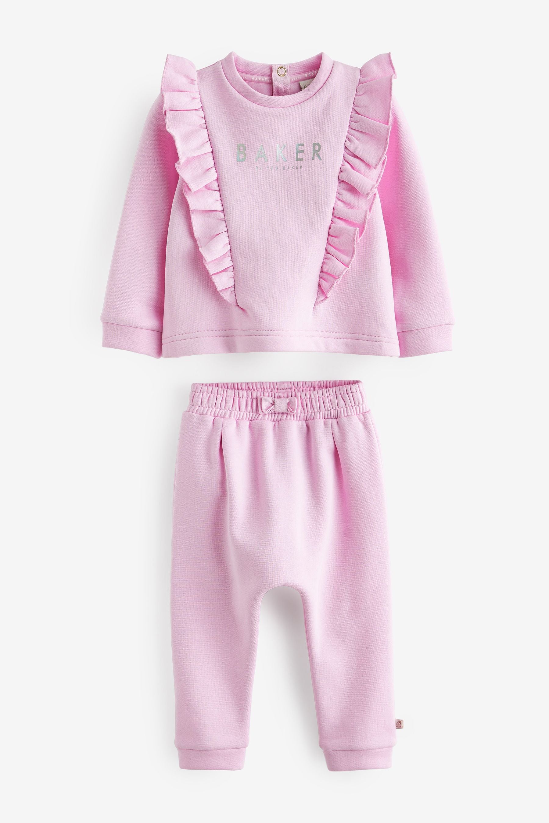 Pink Baker by Ted Baker Pink Frill Sweater and Jogger Set