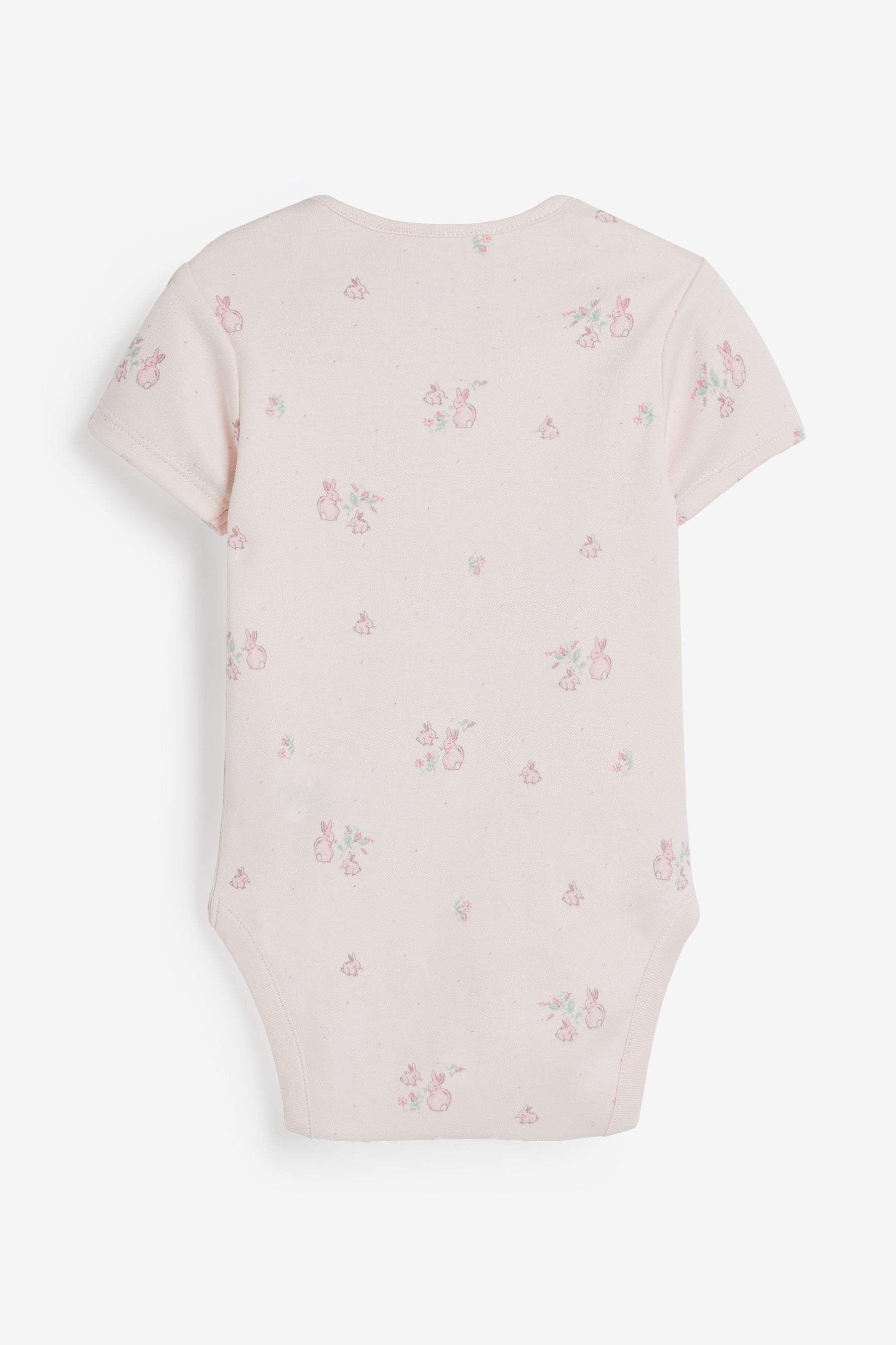 Pink 4 Pack Delicate Bunny Short Sleeved Bodysuits (0mths-3yrs)