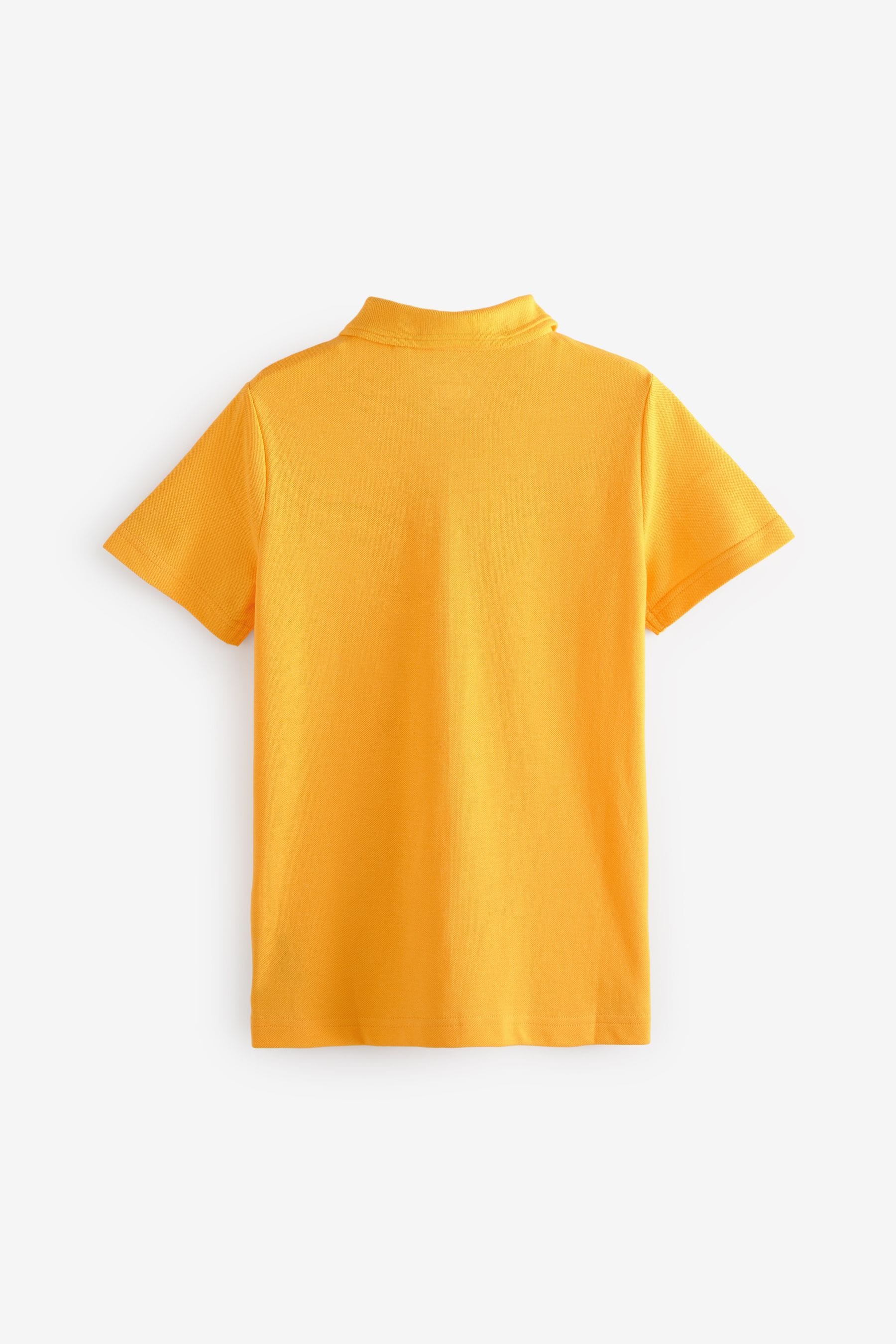 Yellow Cotton School Short Sleeve Polo Shirts (3-16yrs)