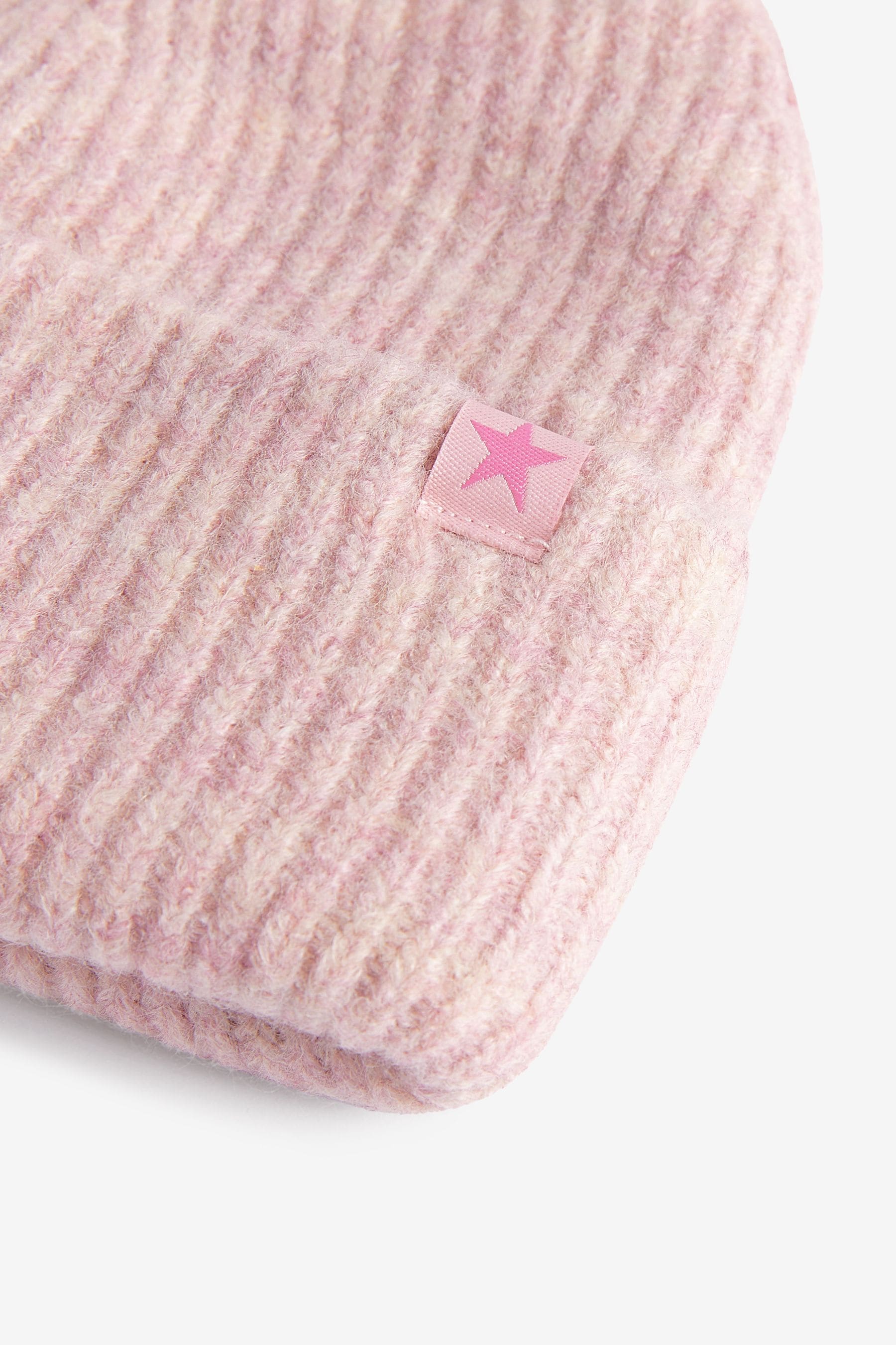 Pink Pom Pom Beanie Hat (3-16yrs)