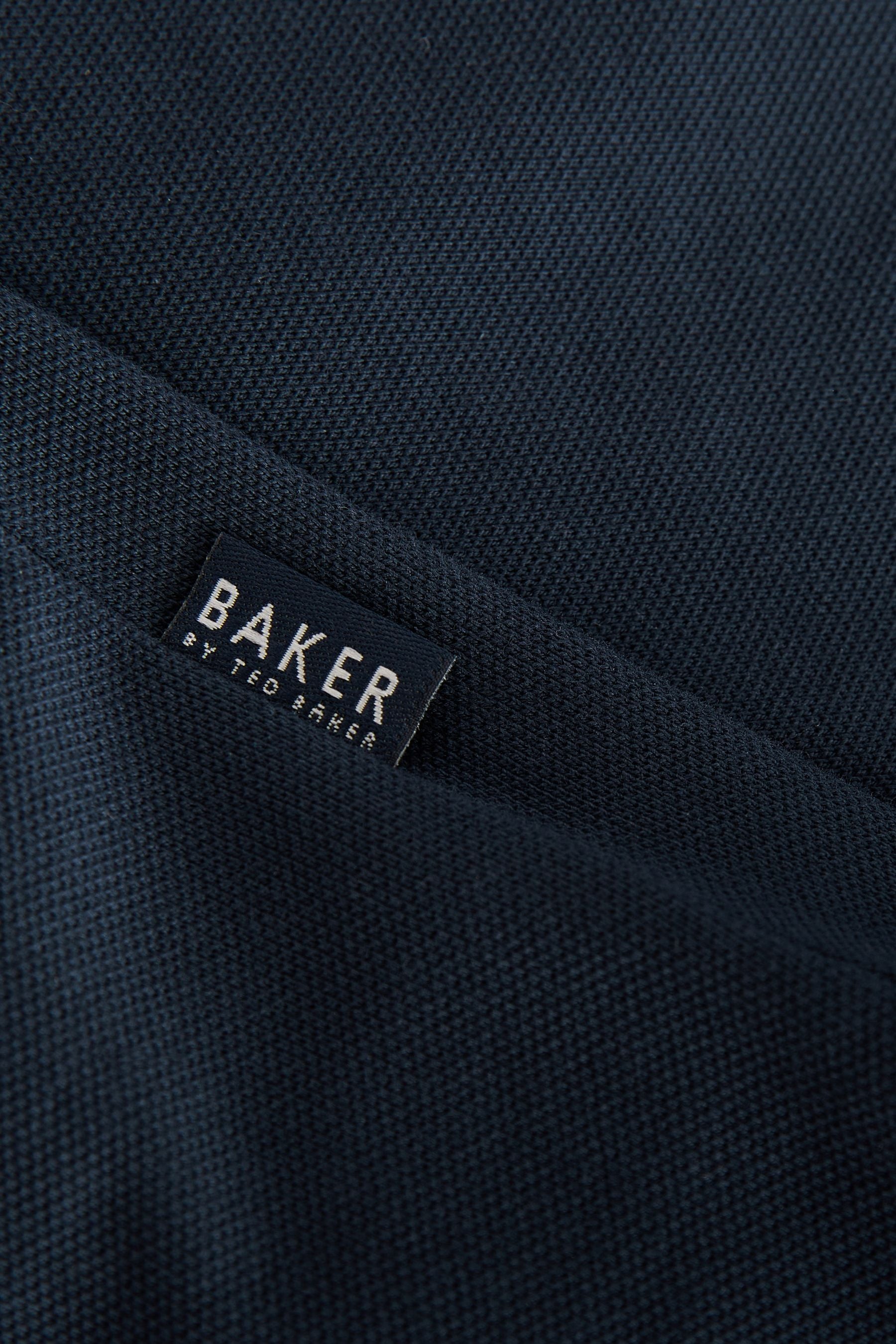 Navy Baker by Ted Baker Long Sleeve Polo Shirt