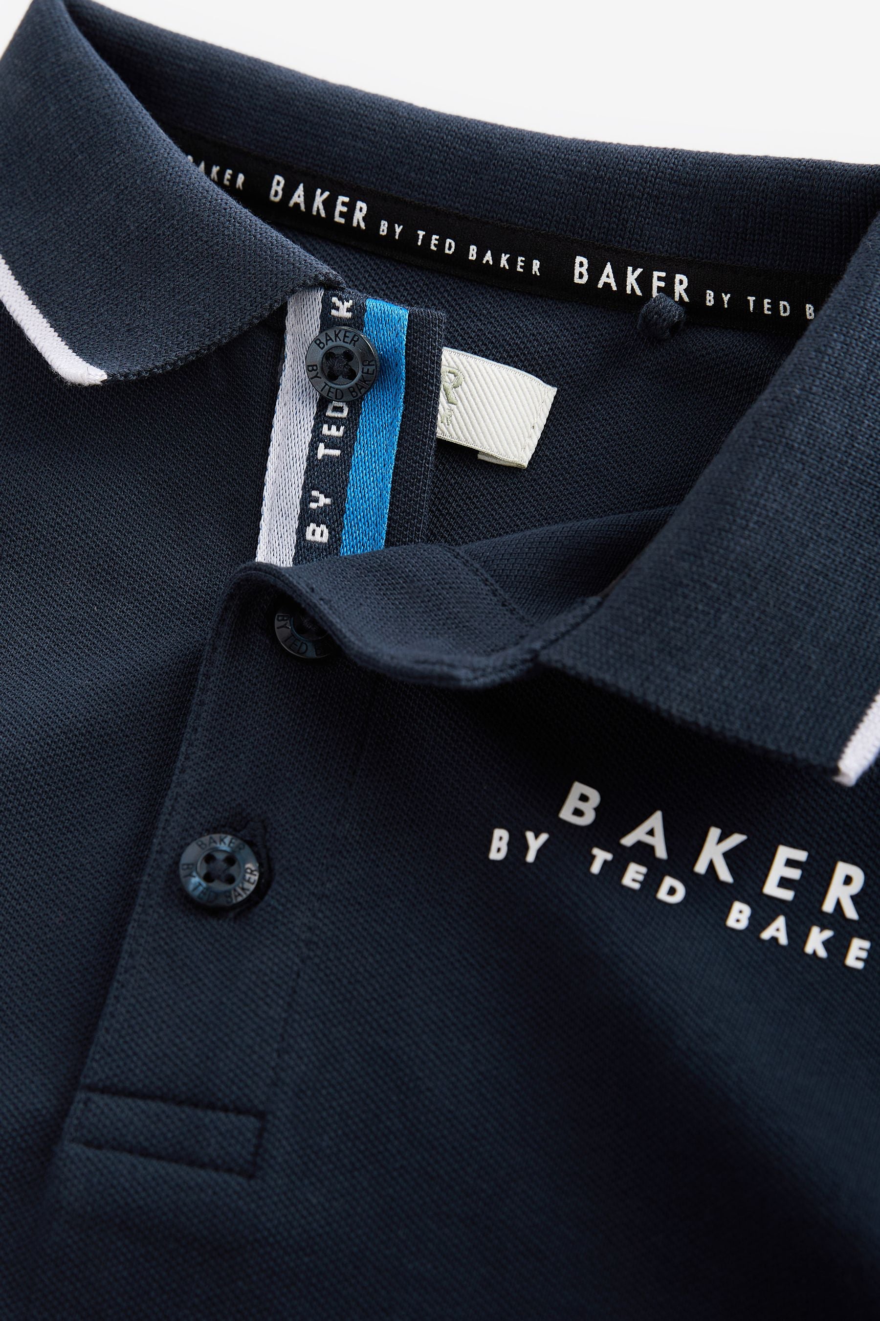 Navy Baker by Ted Baker Long Sleeve Polo Shirt