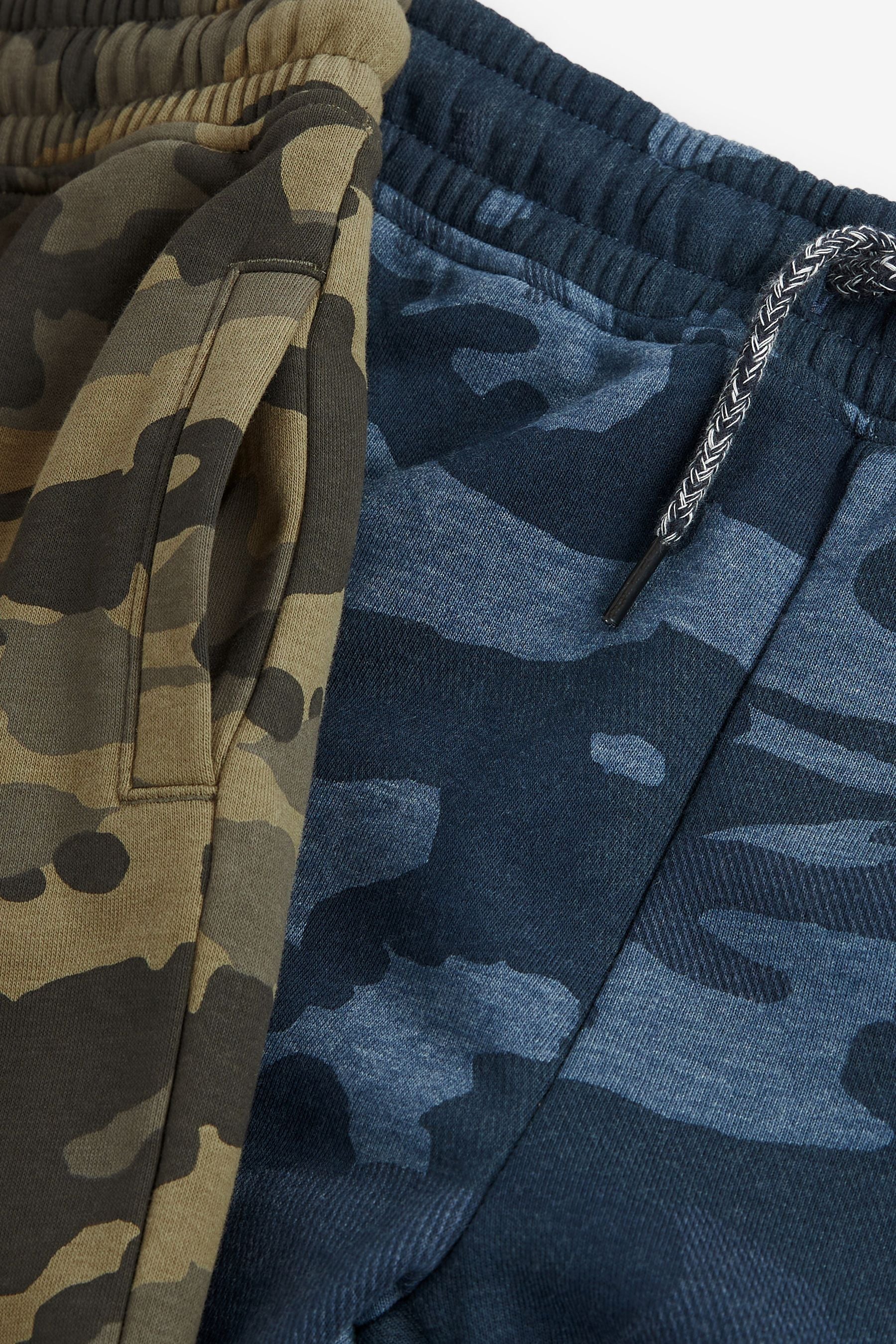 Navy Blue/Khaki Green Camo 2 Pack Skinny Joggers (3-16yrs)