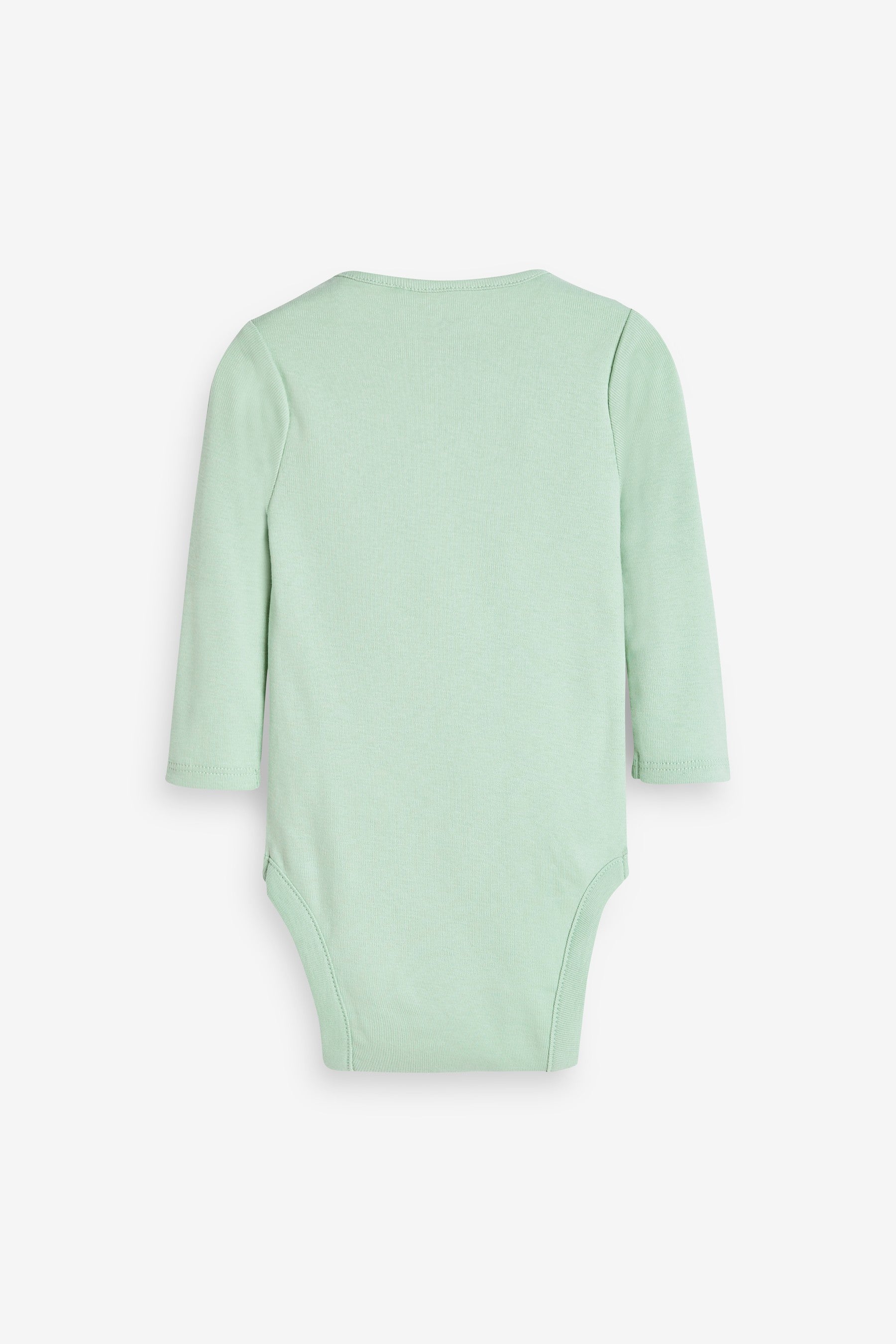 Mint Green Slogan Mint Green Long Sleeve Baby Bodysuits 3 Pack (0mths-3yrs)