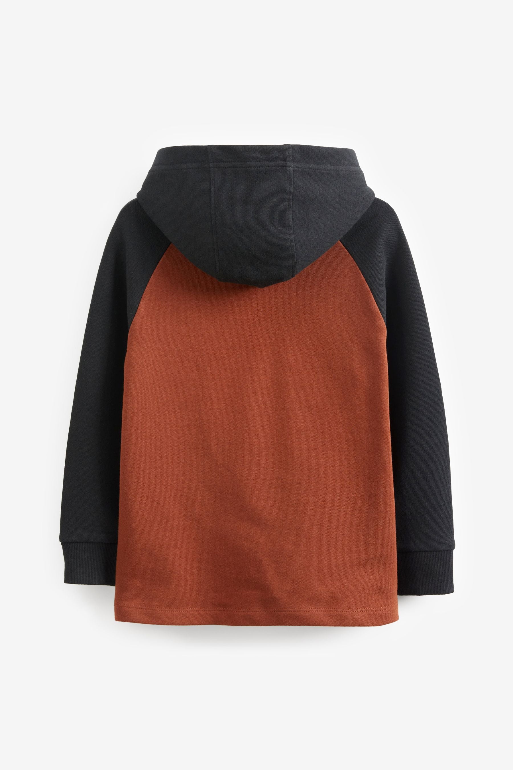 Tan Brown/Black Raglan Hoodie (3-16yrs)