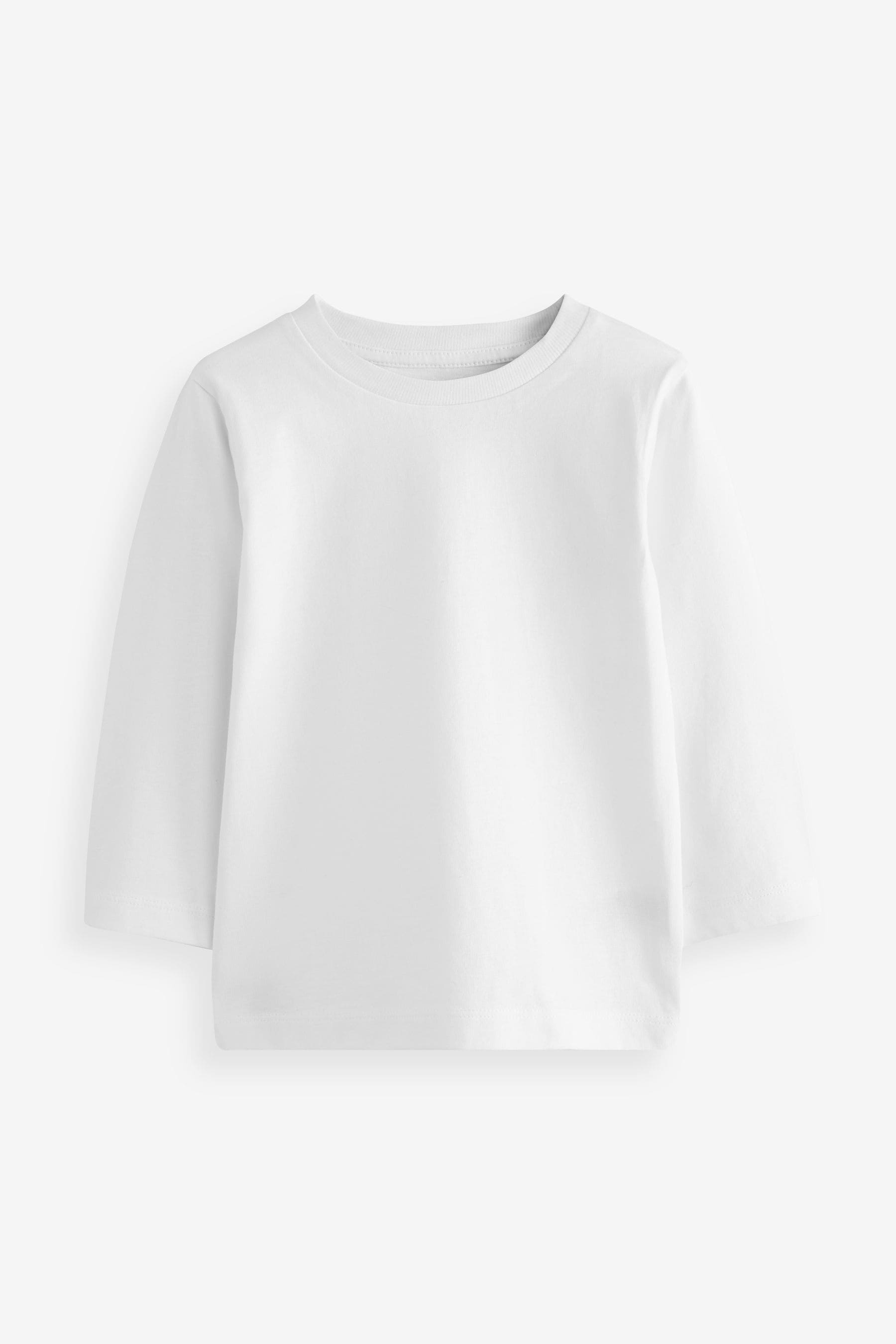 White Long Sleeve T-Shirts (3mths-7yrs)