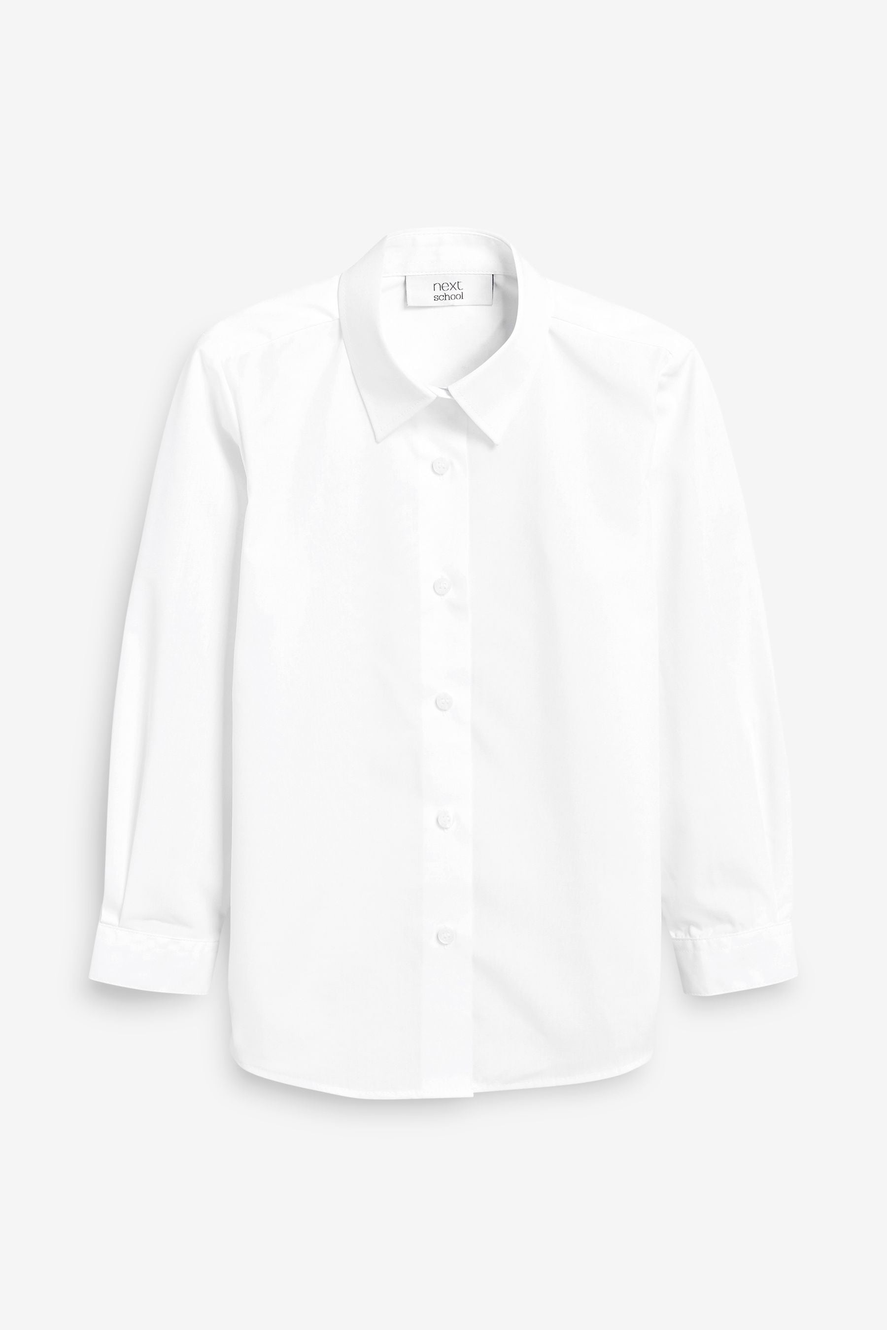 White 5 Pack Long Sleeve Formal School Shirts (3-18yrs)