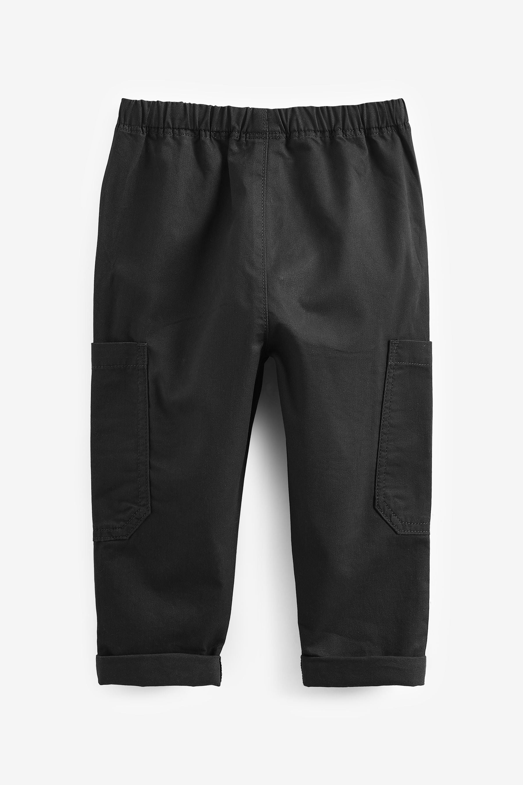 Black Side Pocket Pull-On Trousers (3mths-7yrs)