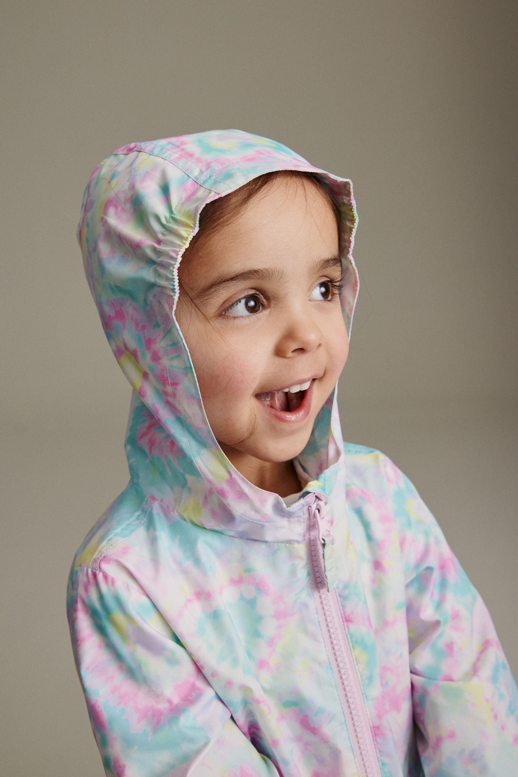 Pastel Heart Shower Resistant Printed Cagoule (3mths-7yrs)