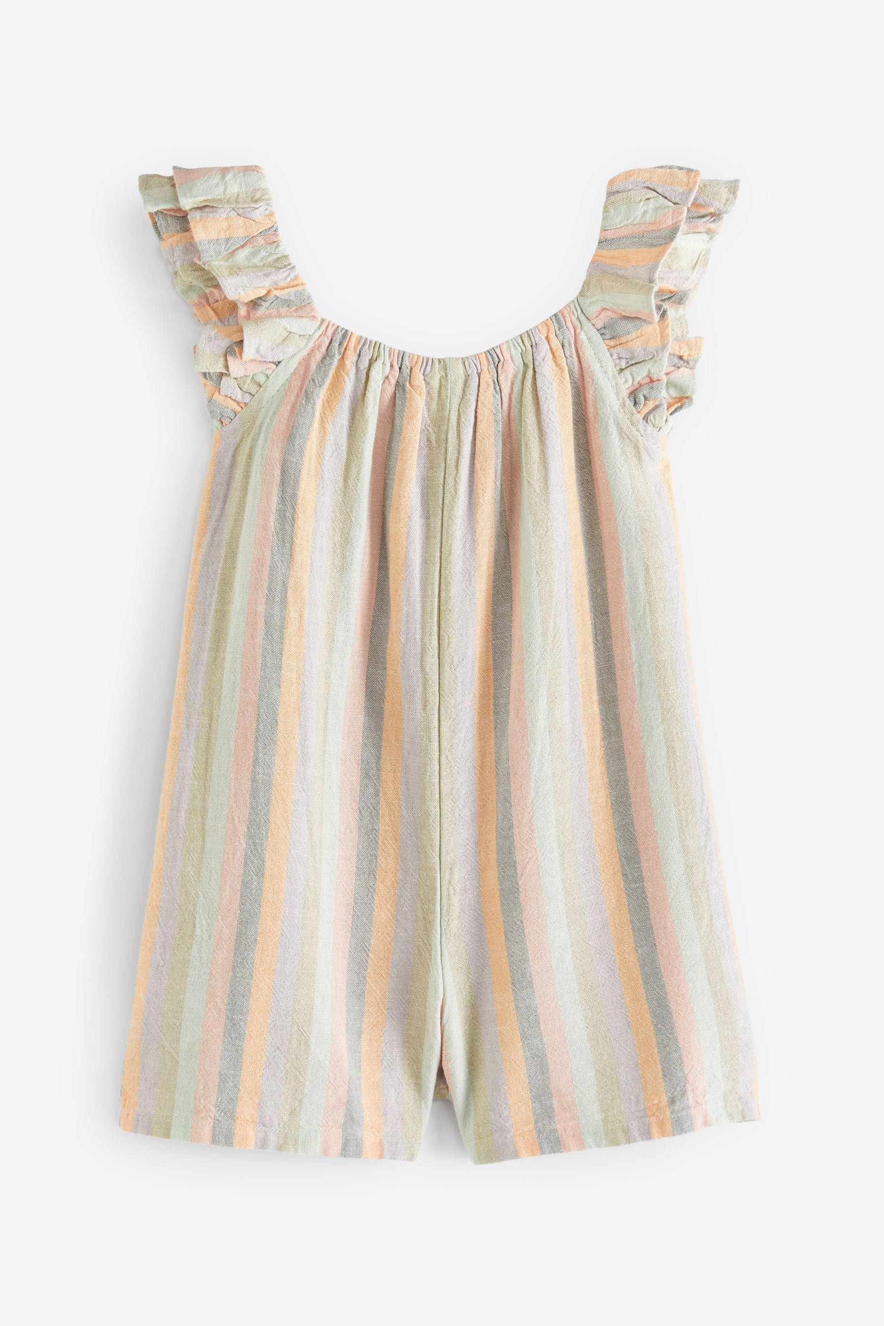 Pastel Rainbow Frill Sleeve Playsuit (3mths-7yrs)