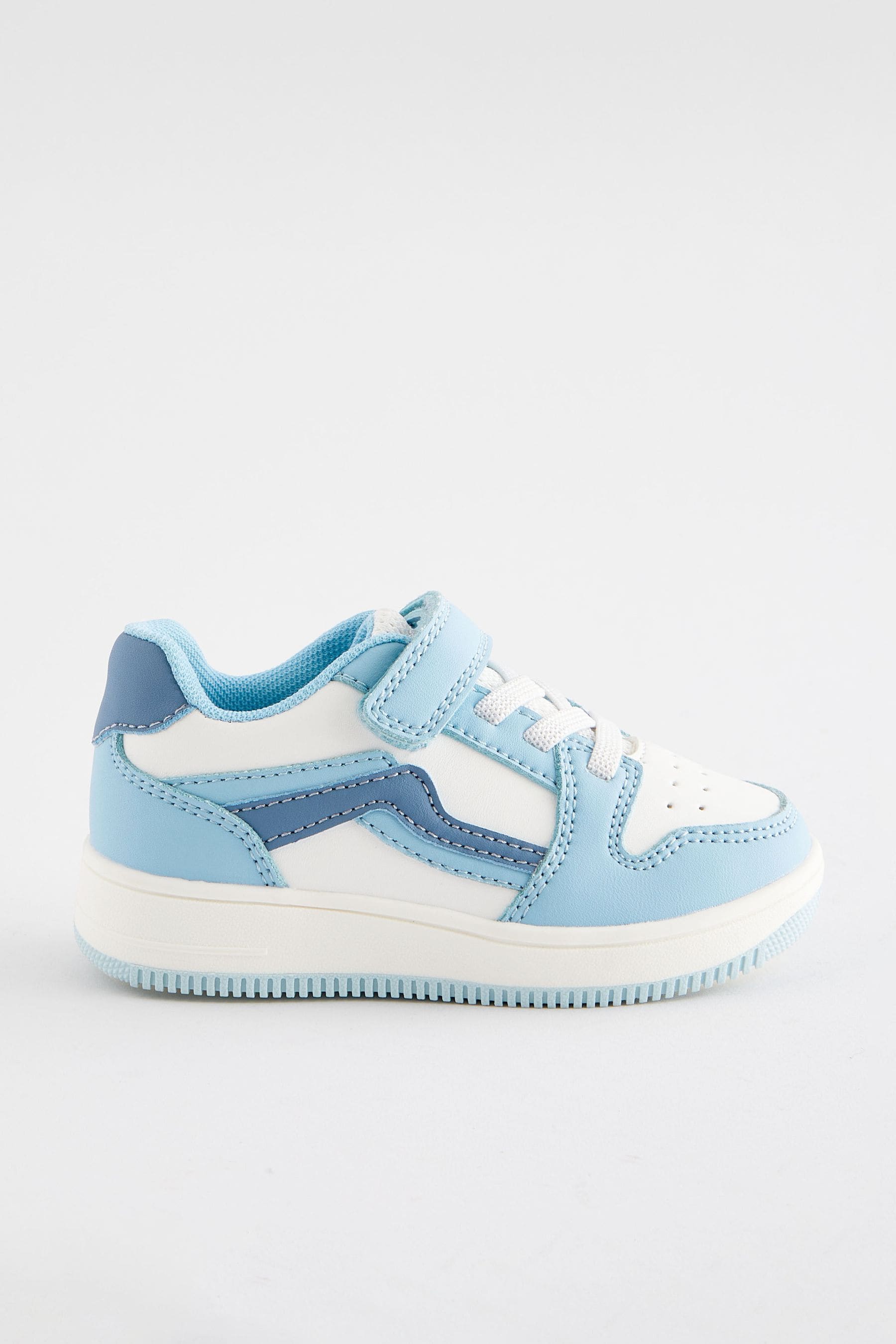 Blue Tones Touch Fastening Elastic Lace Trainers