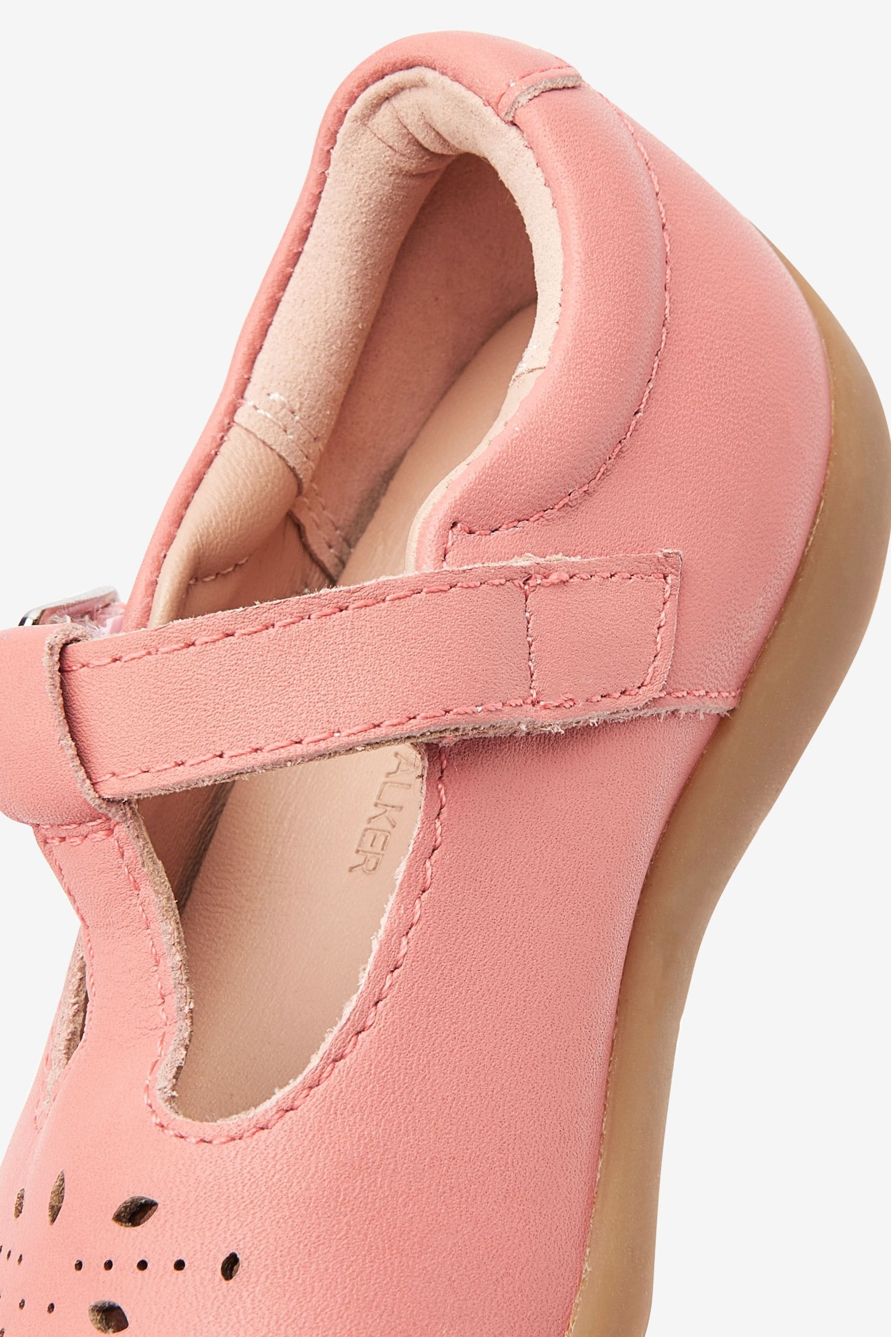 Pink Leather First Walker T-Bar Shoes