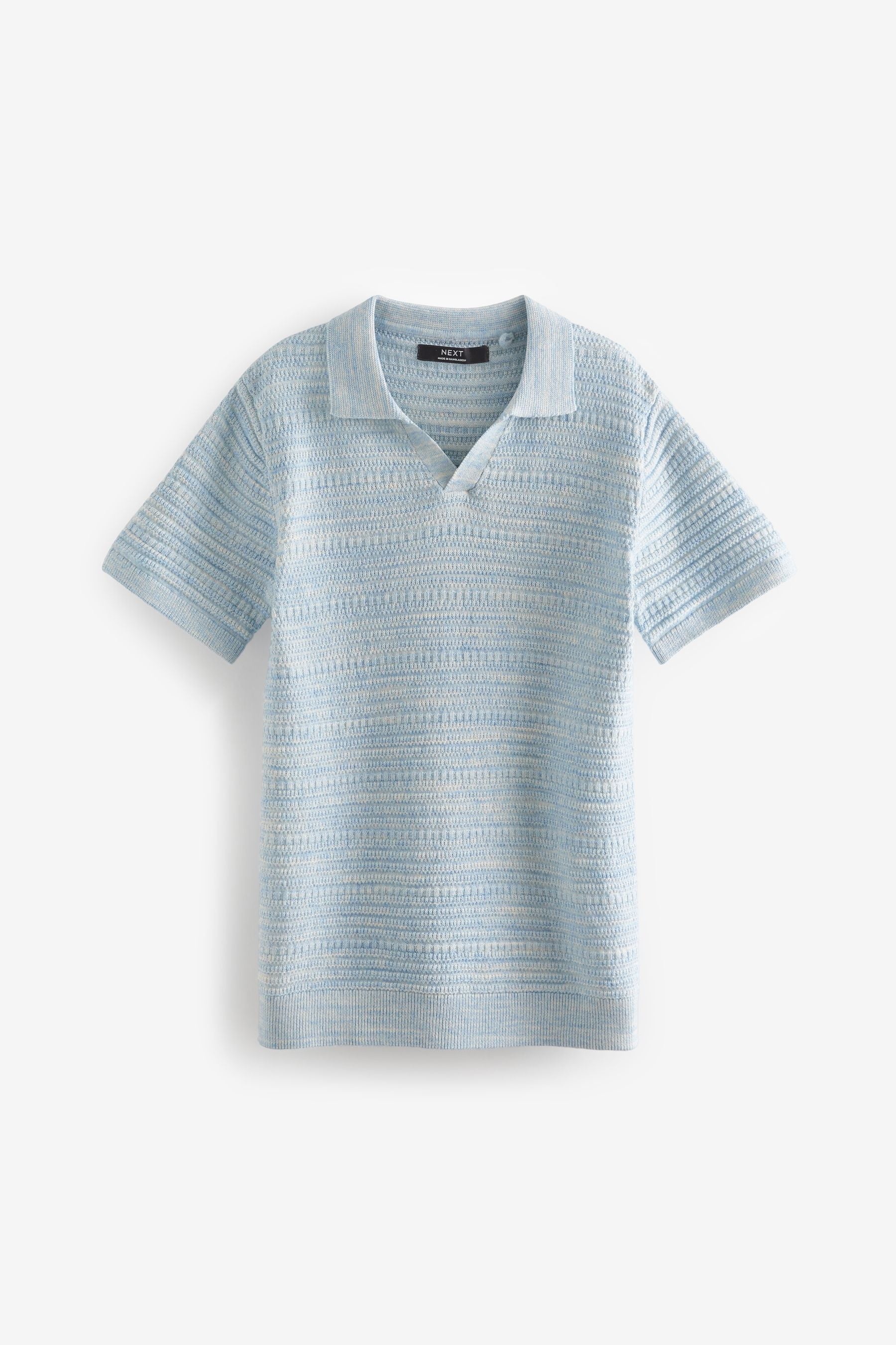 Blue Polo Short Sleeve Trophy Neck Jumper (3-16yrs)