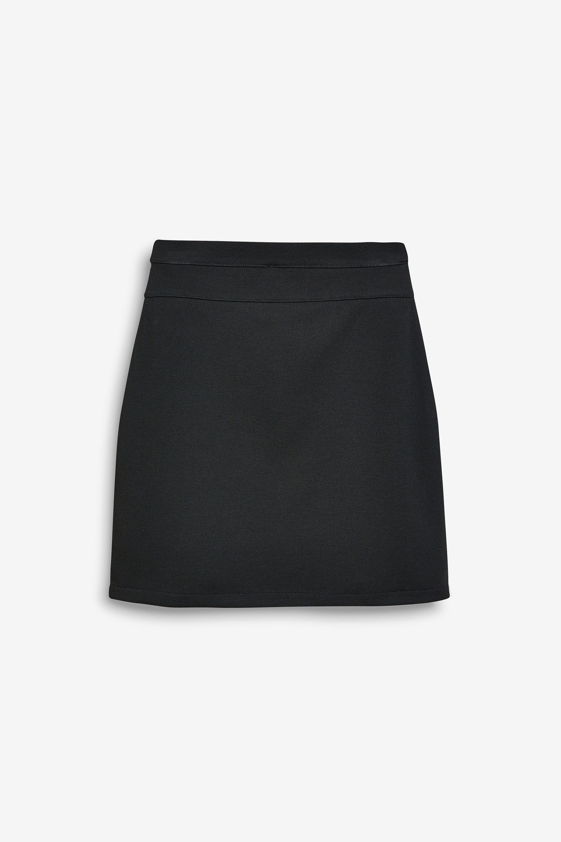 Black Jersey Stretch Pull-On Pencil Skirt (3-18yrs)