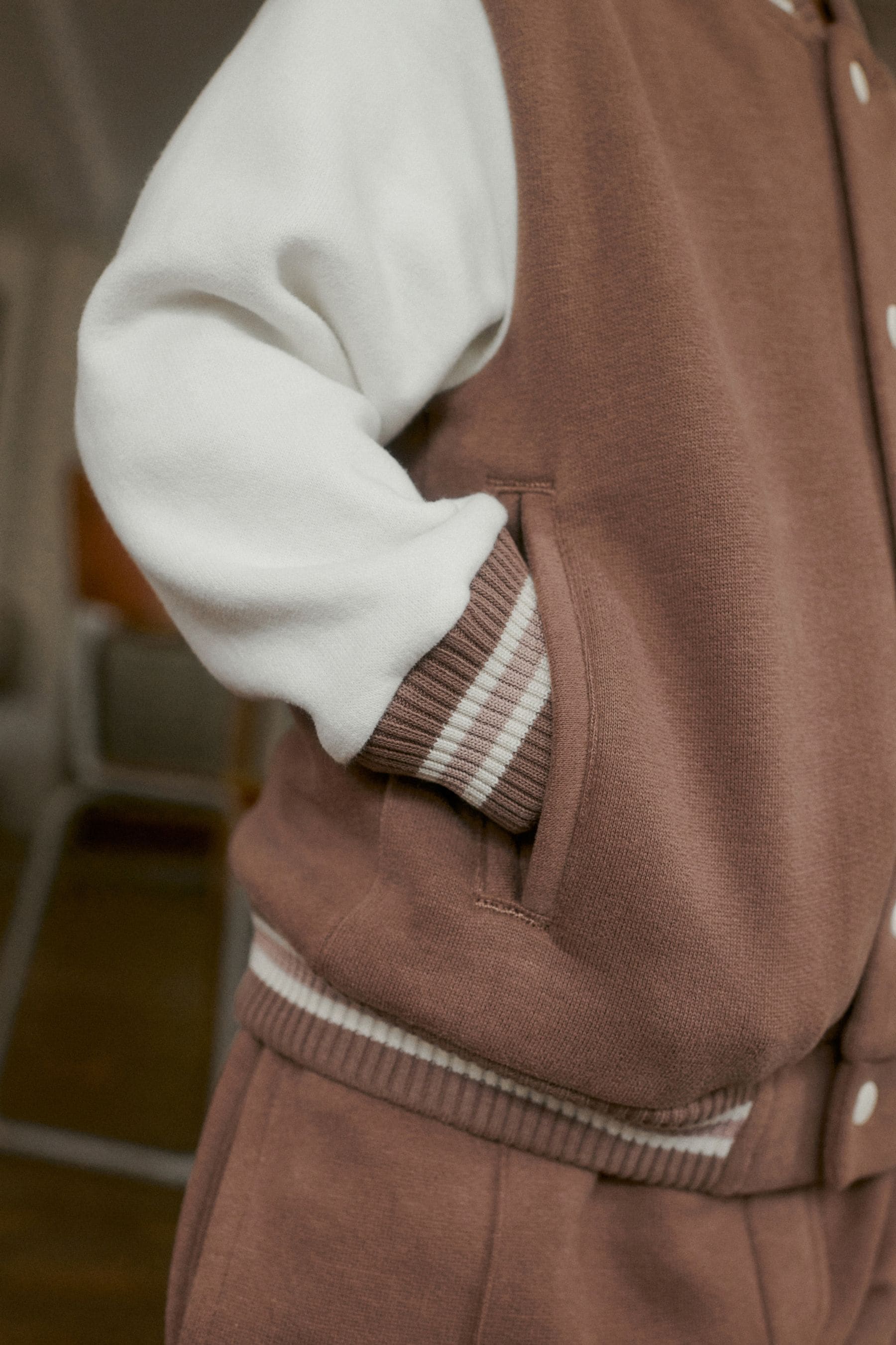 Brown/Cream Letterman Jacket and Joggers Set (3mths-7yrs)