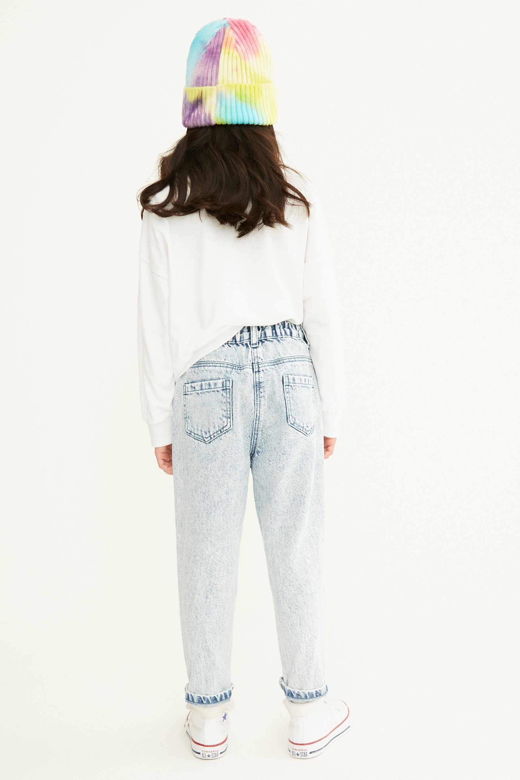 Bleach Wash Mom Jeans (3-16yrs)