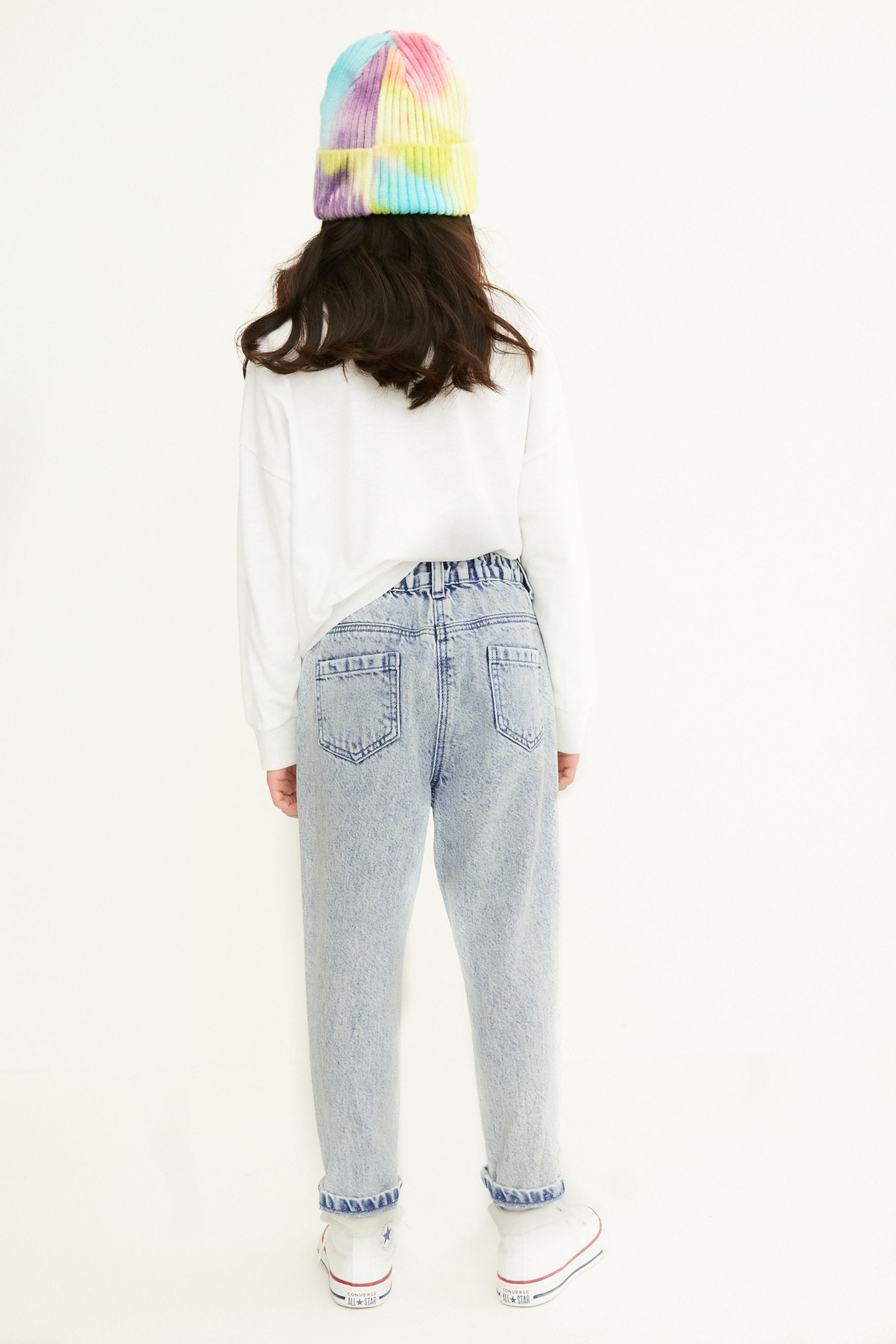 Bleach Wash Mom Jeans (3-16yrs)