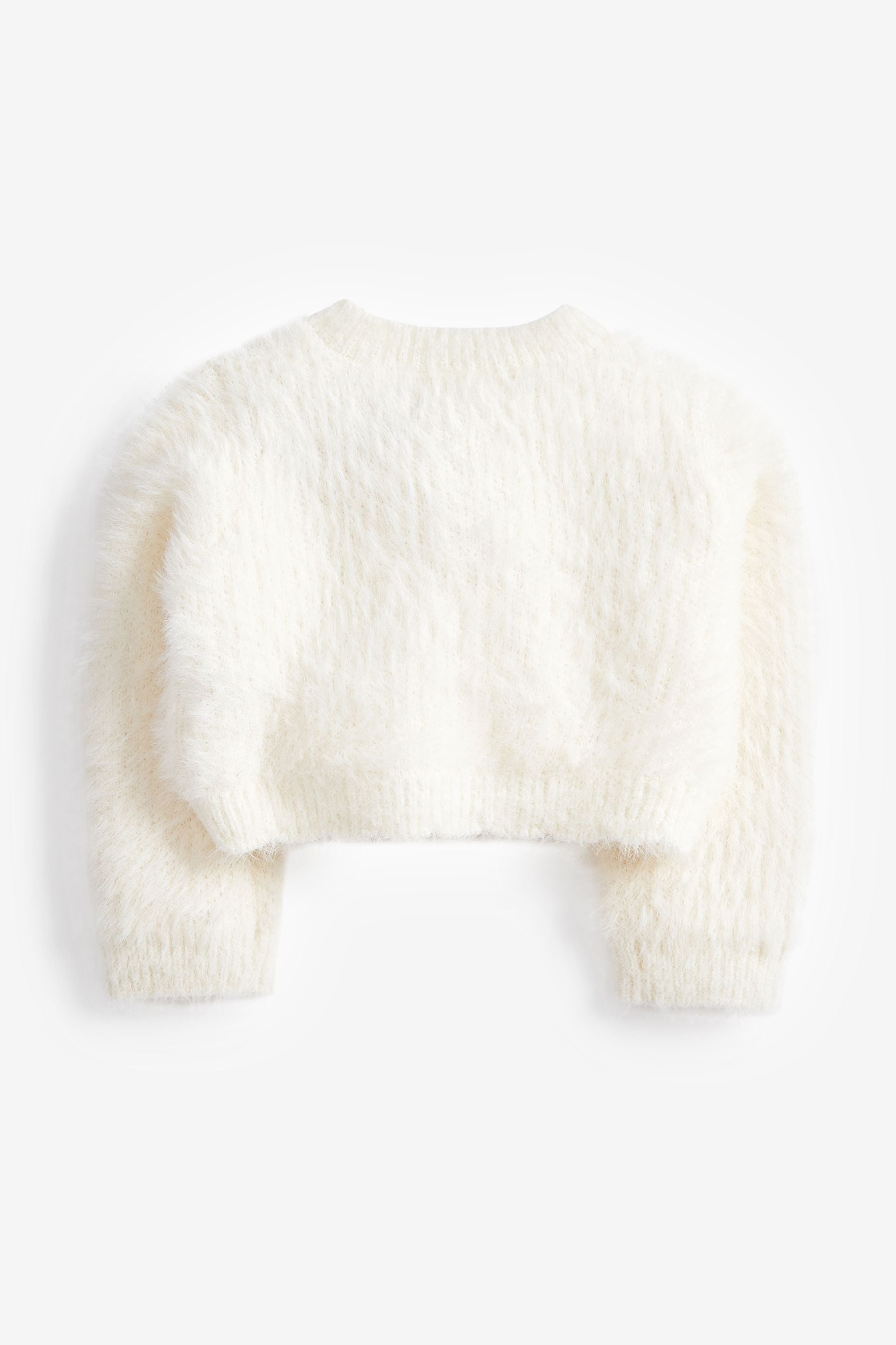 Ecru White Fluffy Shrug Cardigan (12mths-16yrs)