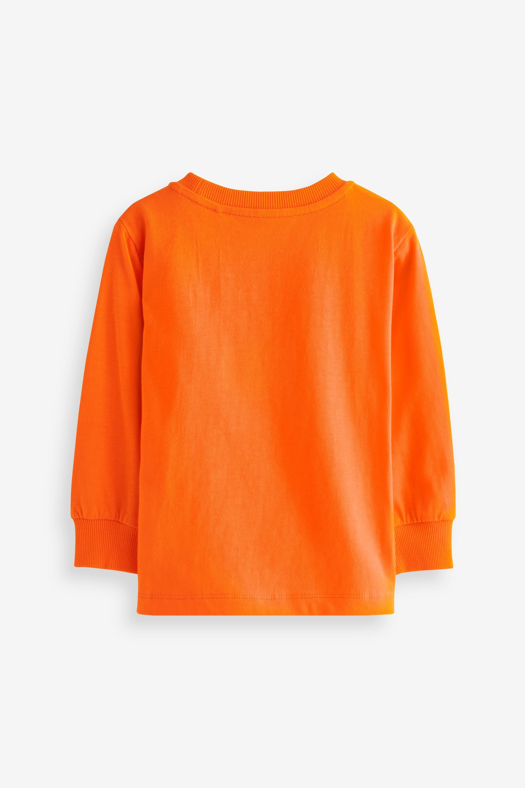 Orange Halloween Ghost Long Sleeve T-Shirt (3mths-7yrs)