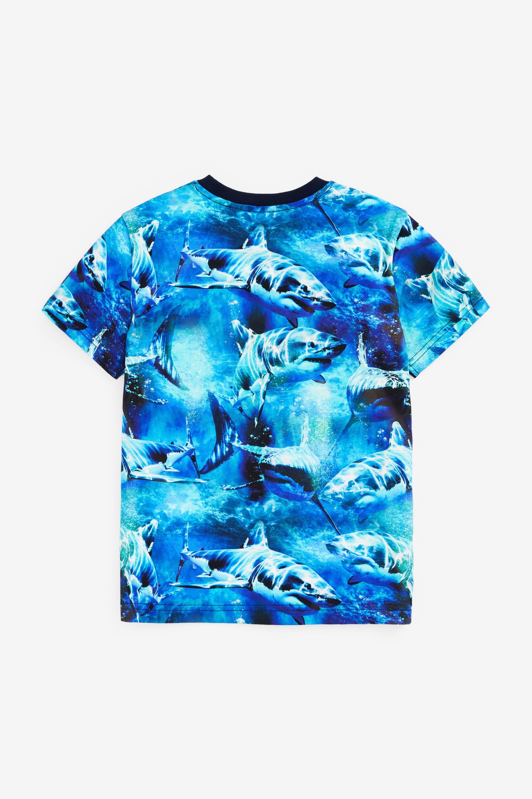 Blue Sharks All Over Print T-Shirt (3-16yrs)