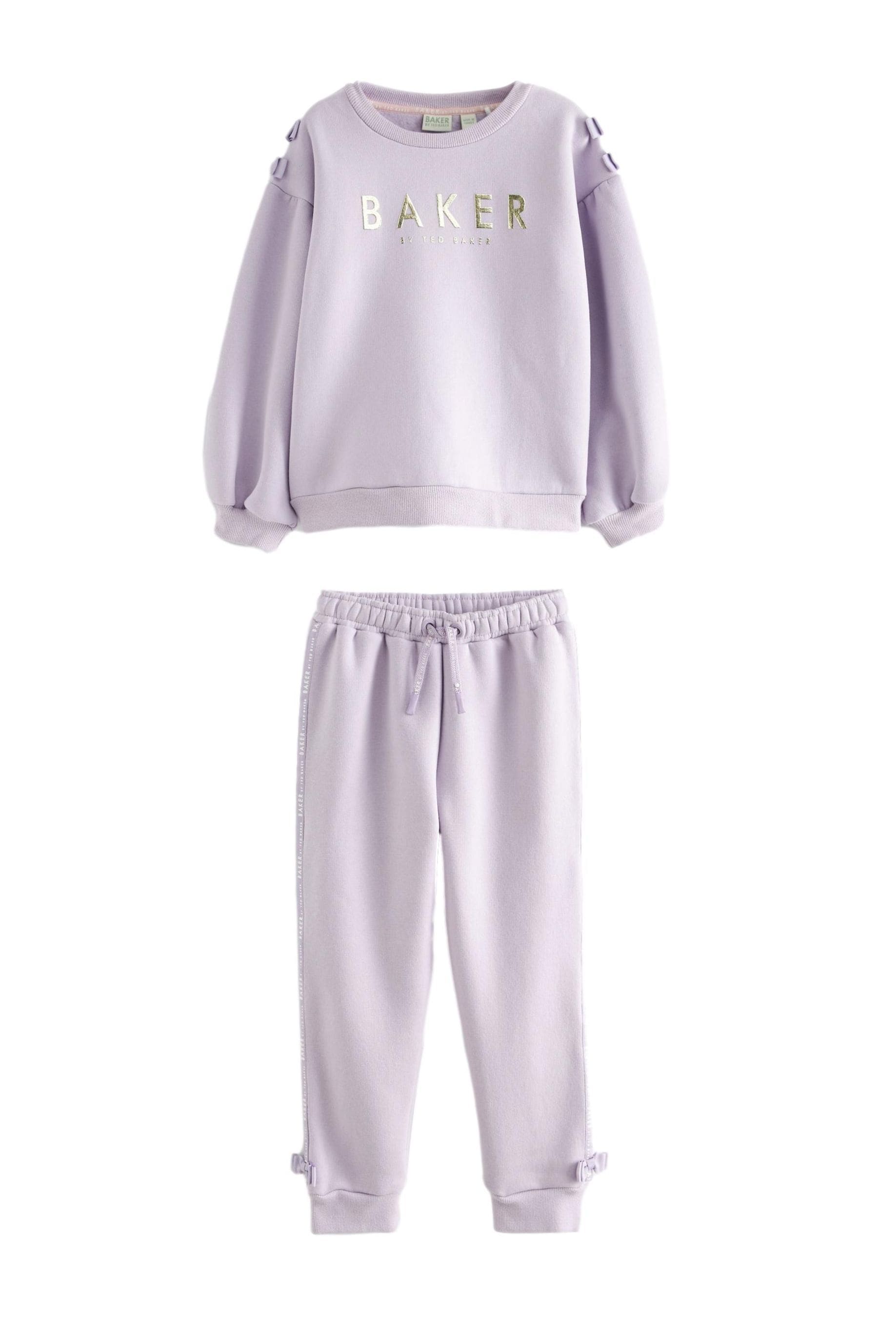 Purple Baker by Ted Baker (12-18mths- 13yrs) Bow Sweater and Joggers Set