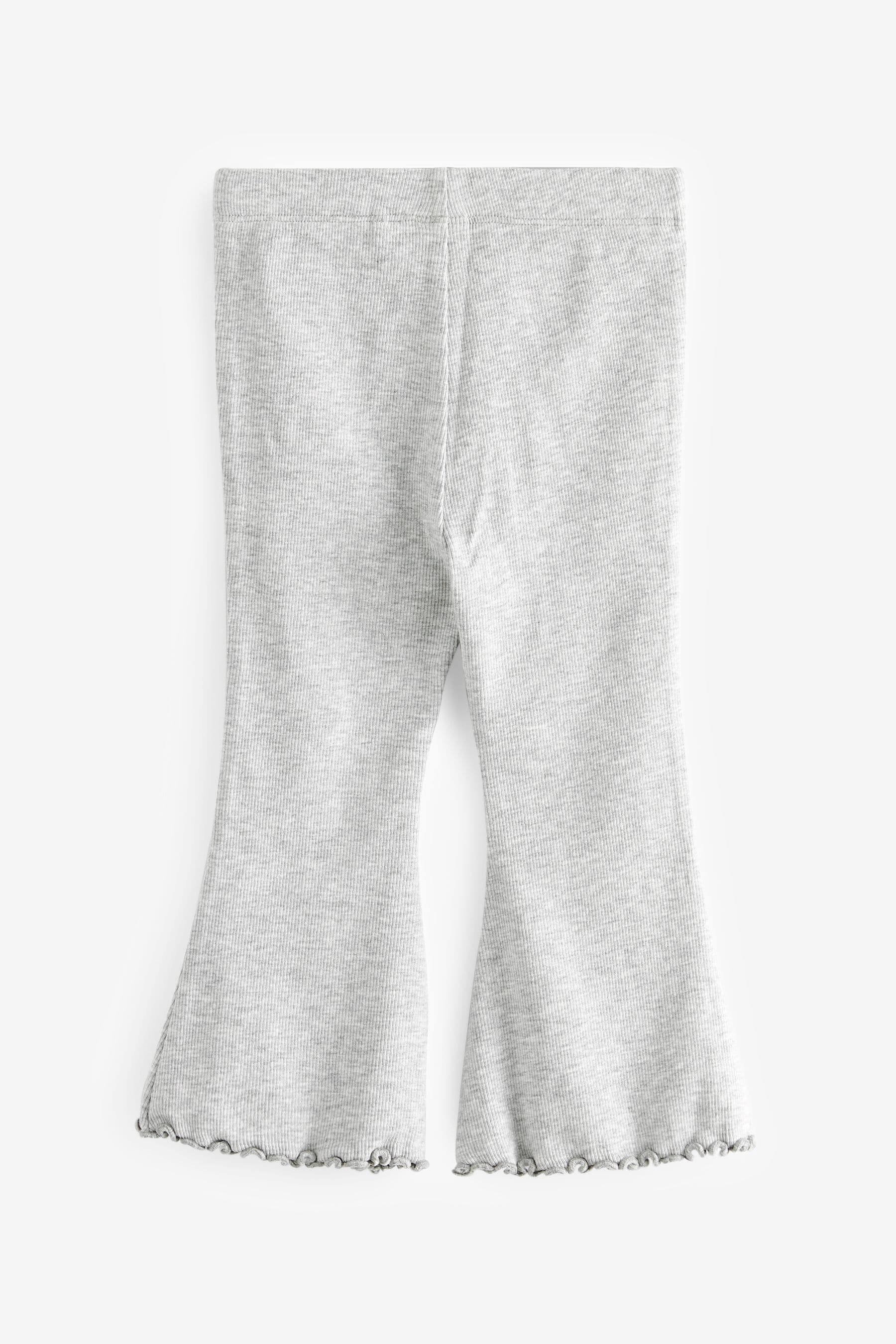 Grey Rib Flare Leggings (3mths-7yrs)