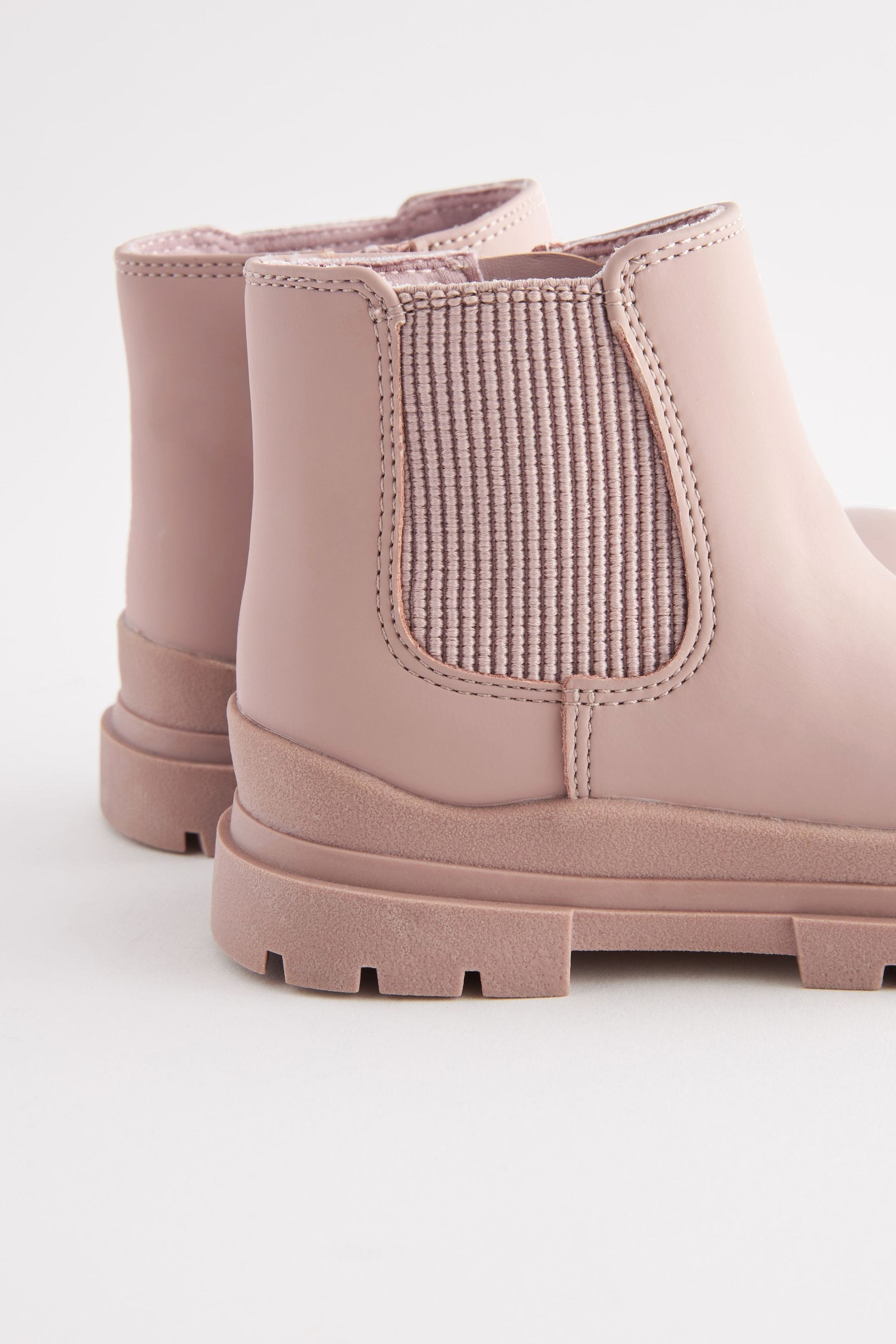 Pink Chelsea Chunky Boots