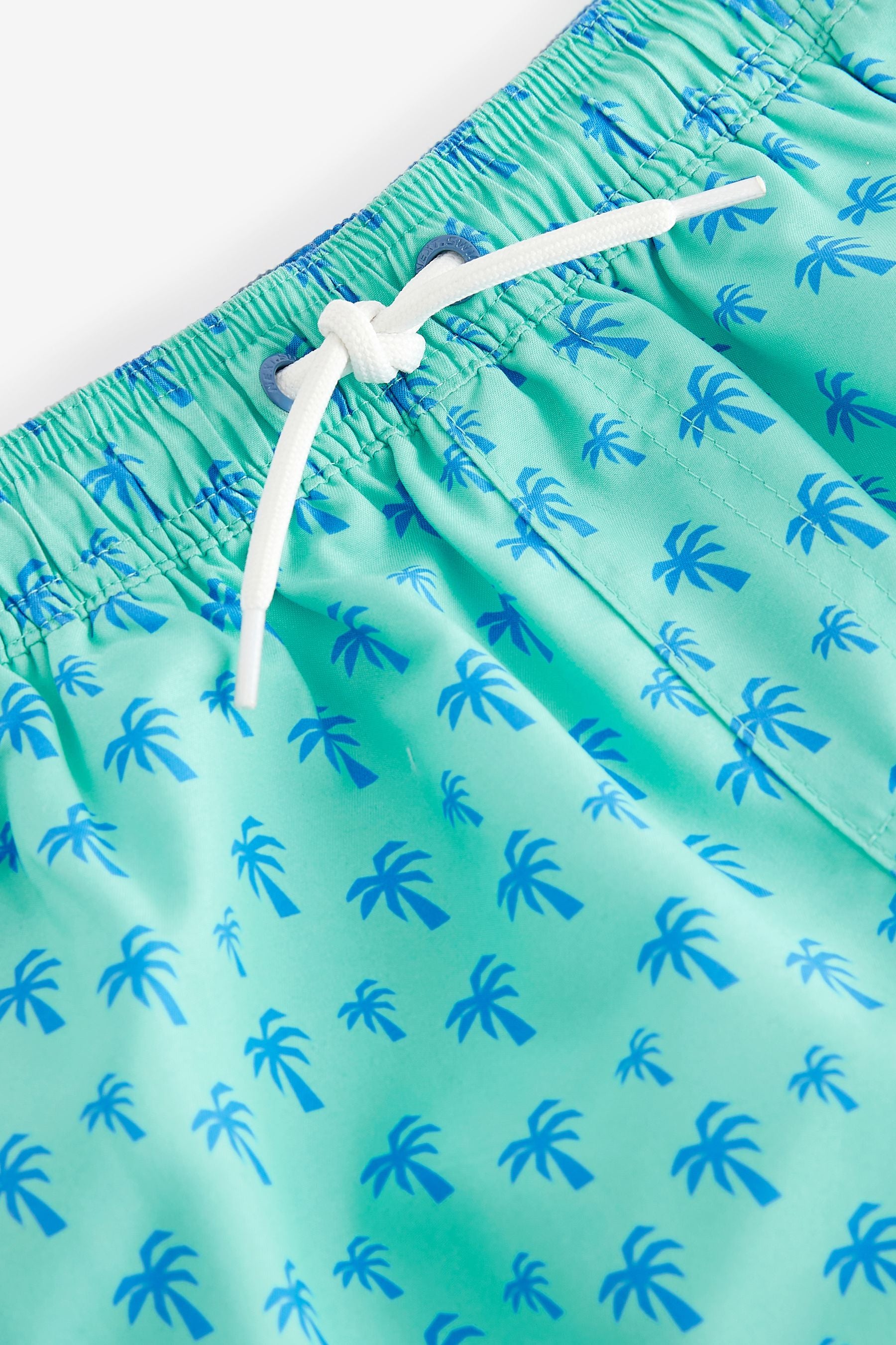 Mint Palm Tree Printed Swim Shorts (3mths-16yrs)