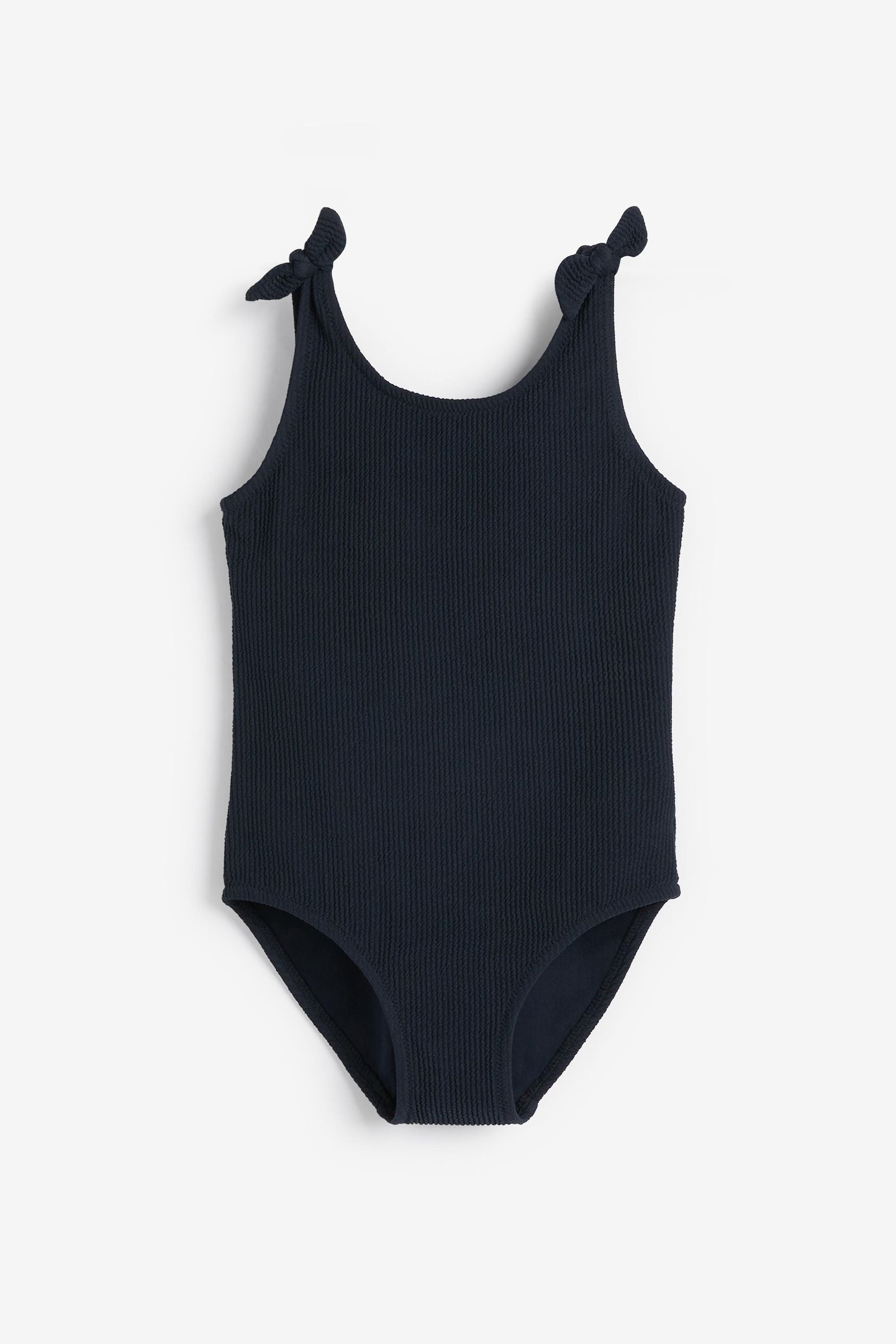 Black Textured Swimsuit (3-16yrs)