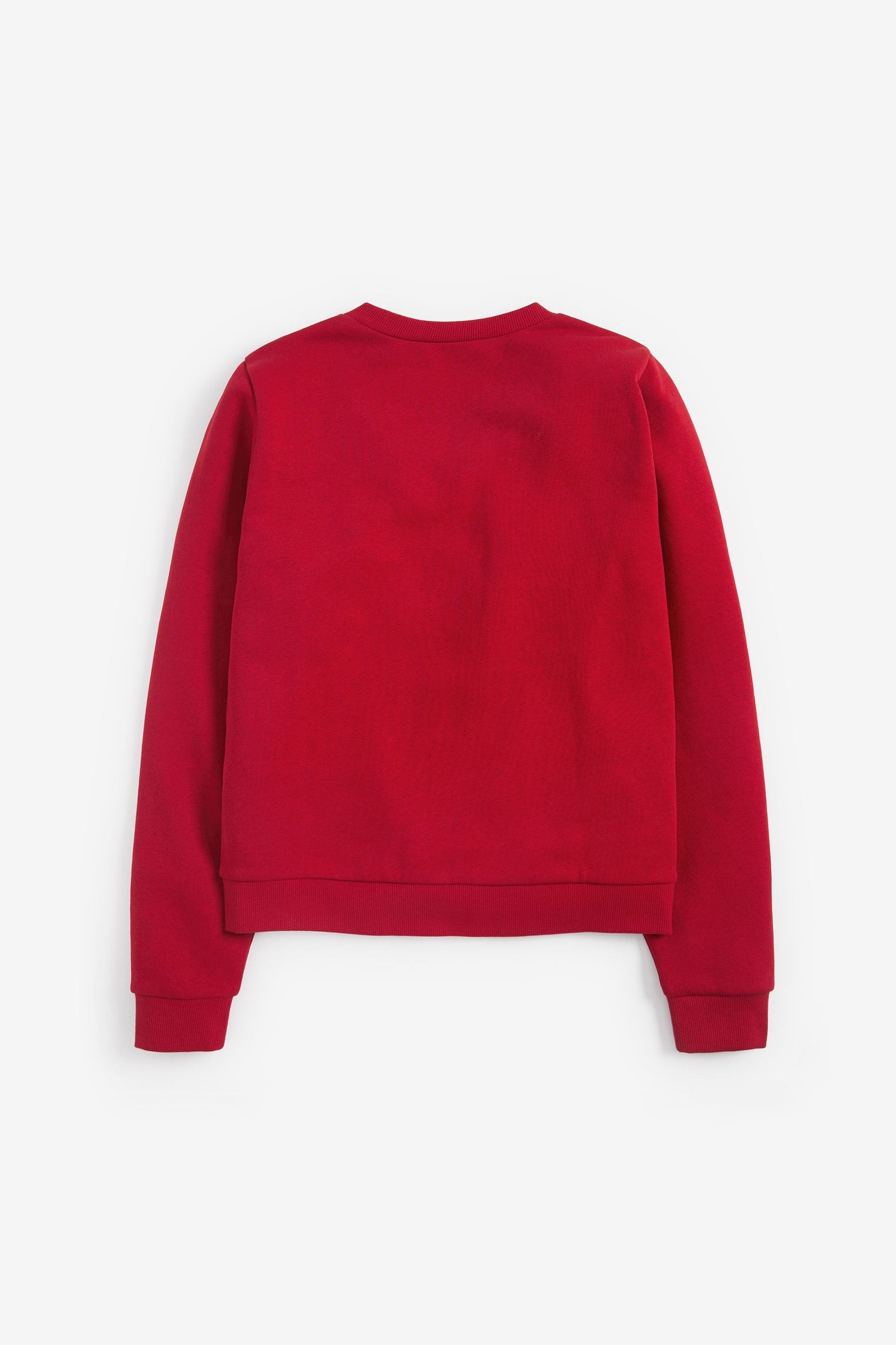 Red Cotton Rich Frill Pocket Jersey School Cardigan (3-16yrs)