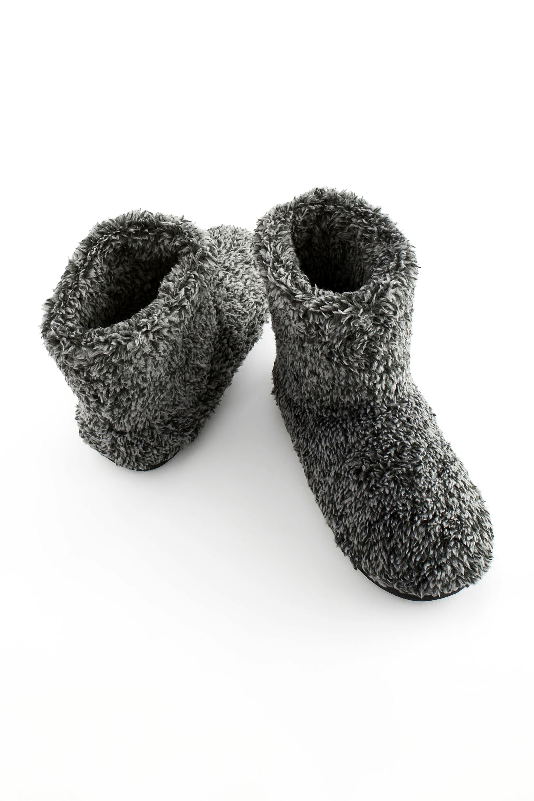 Charcoal Grey Warm Lined Slipper Boots