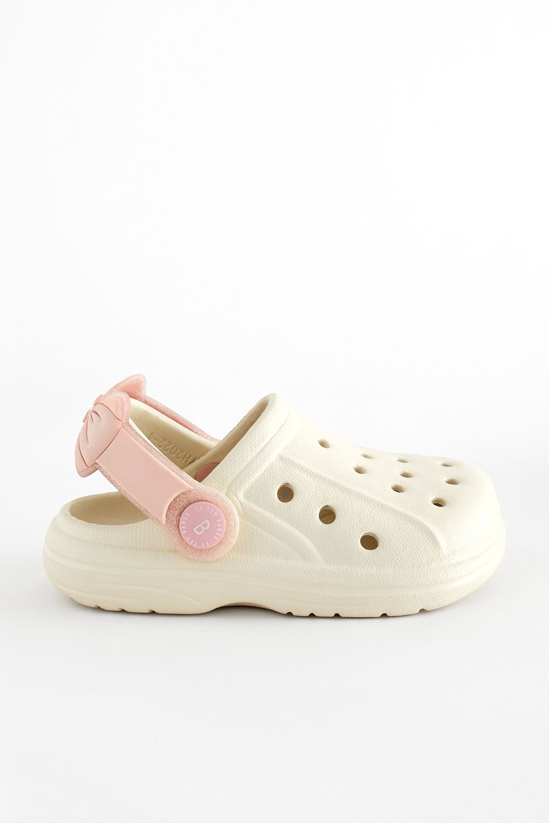 Neutral Baker by Ted Baker Girls Clogs with Ankle Strap and Bow