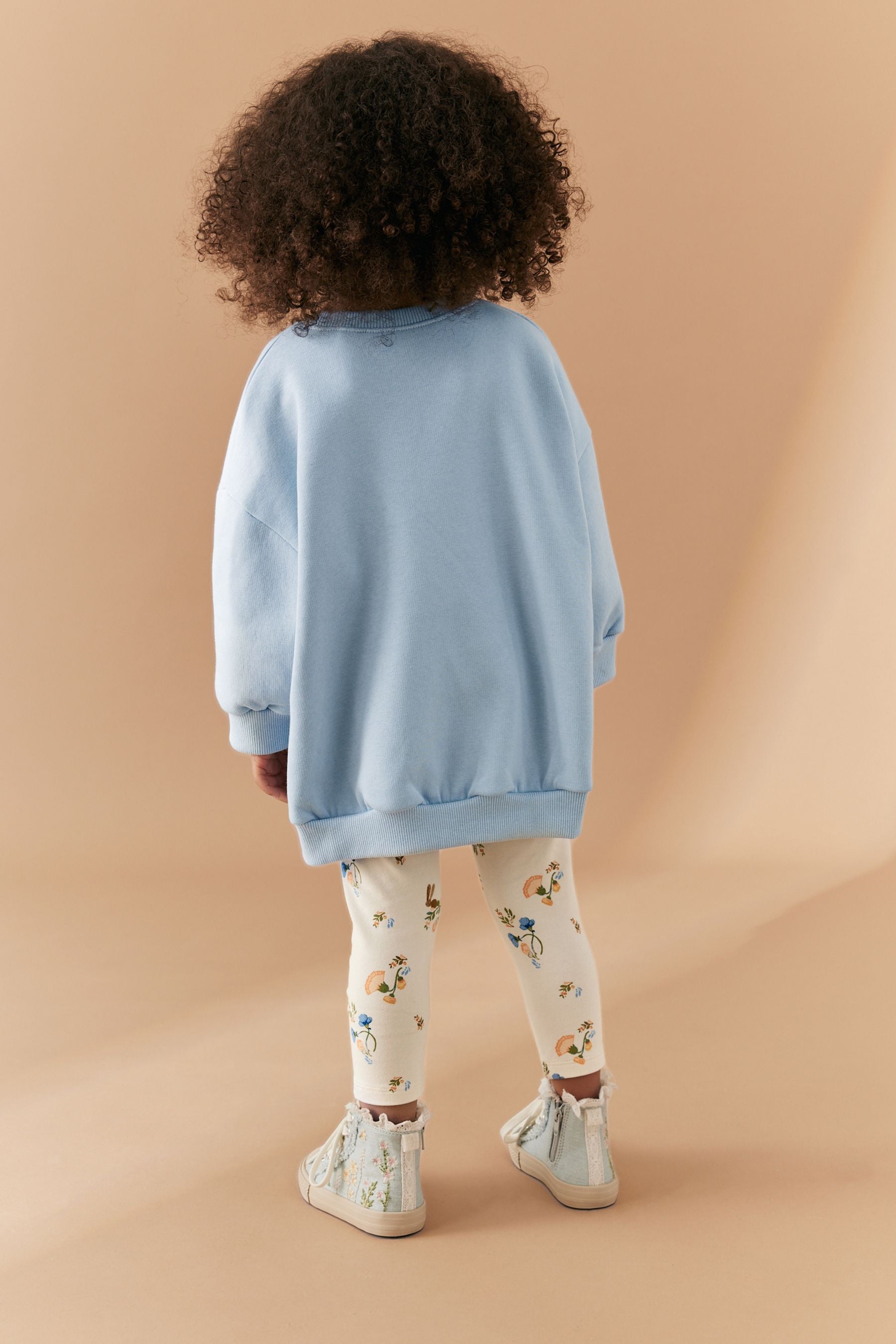 Blue Relaxed Fit Sweater And Leggings Set (3mths-7yrs)