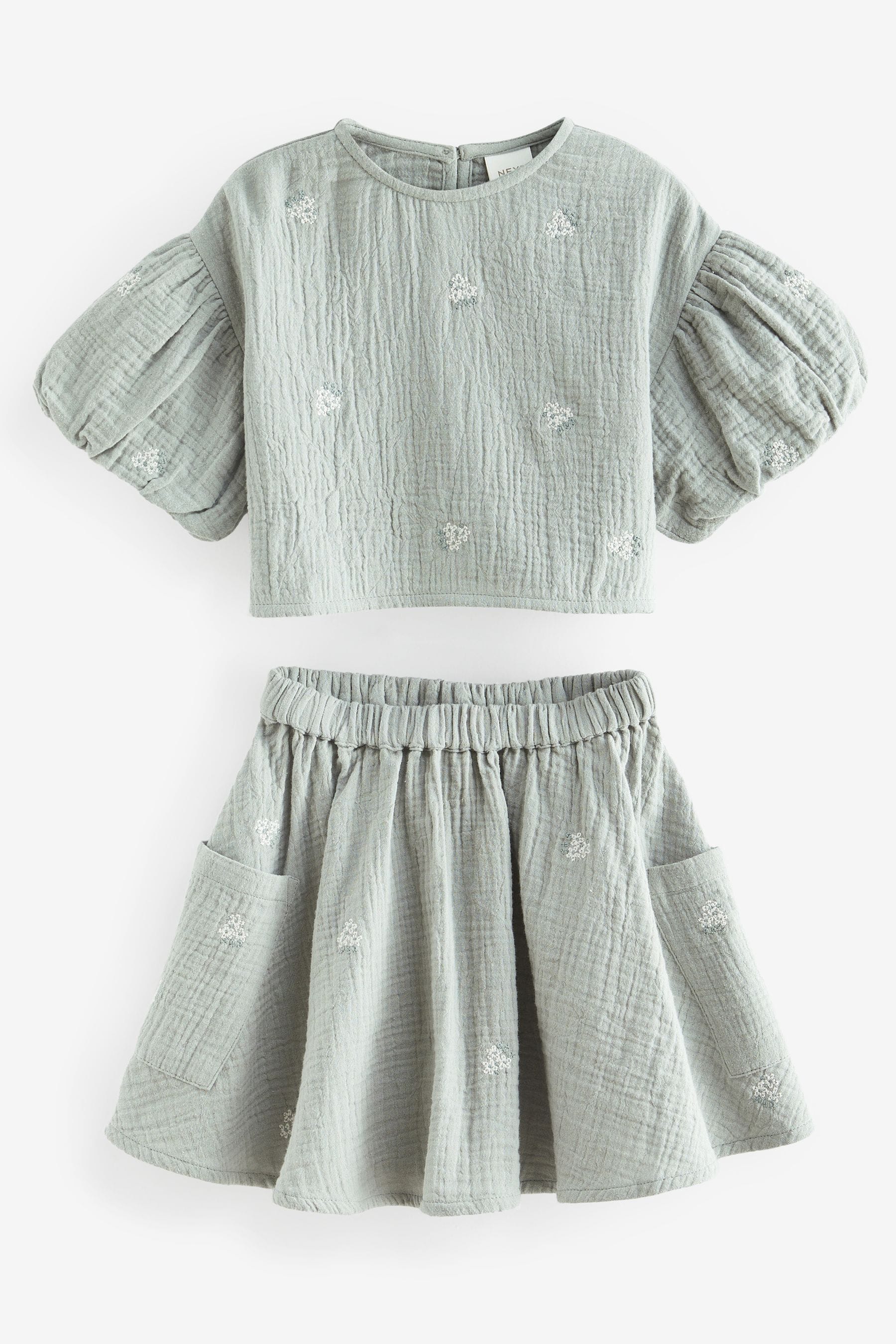 Sage Green Top & Skirt Set (3mths-7yrs)