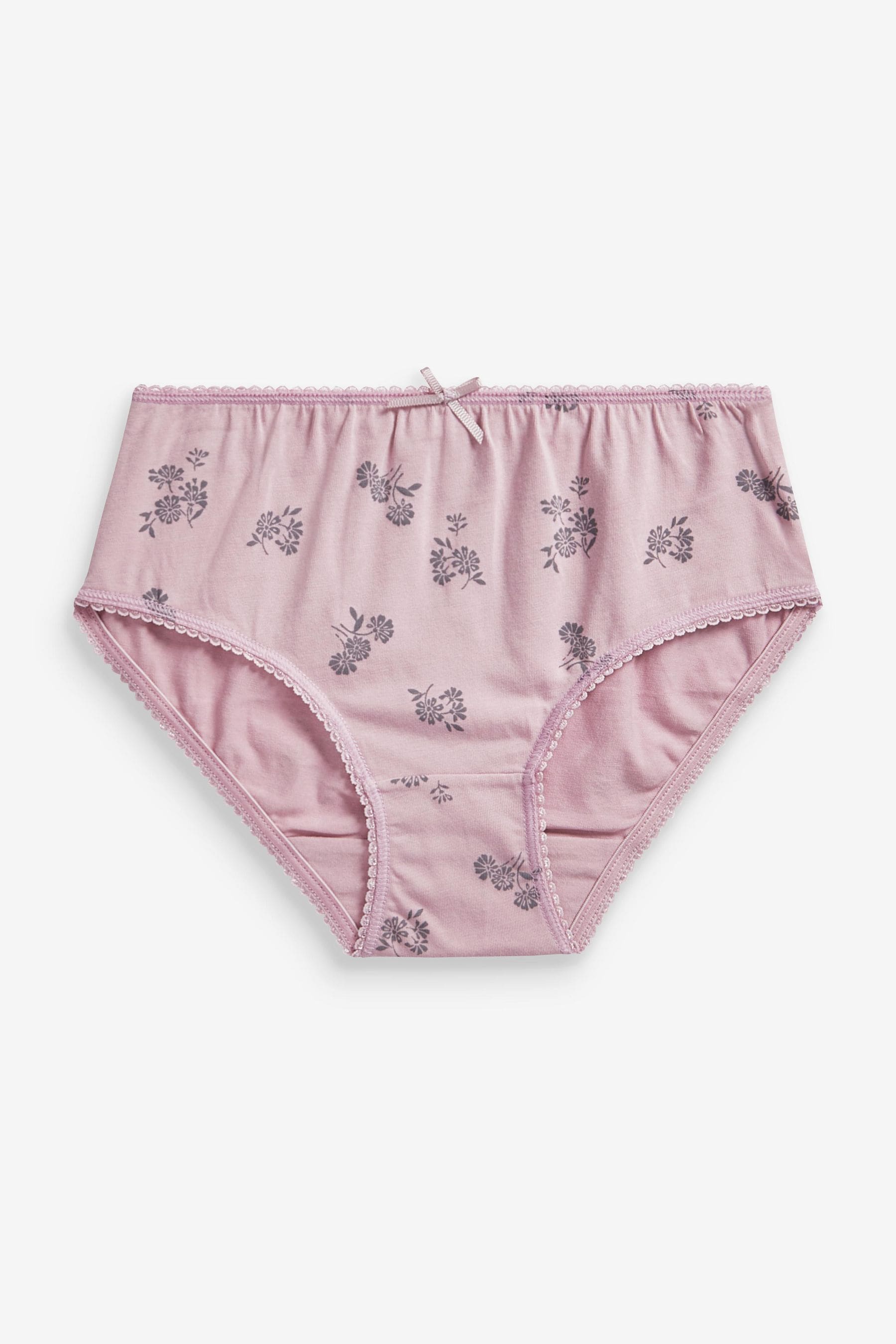 Pink/Lilac/Cream Ditsy 10 Pack Briefs (1.5-16yrs)