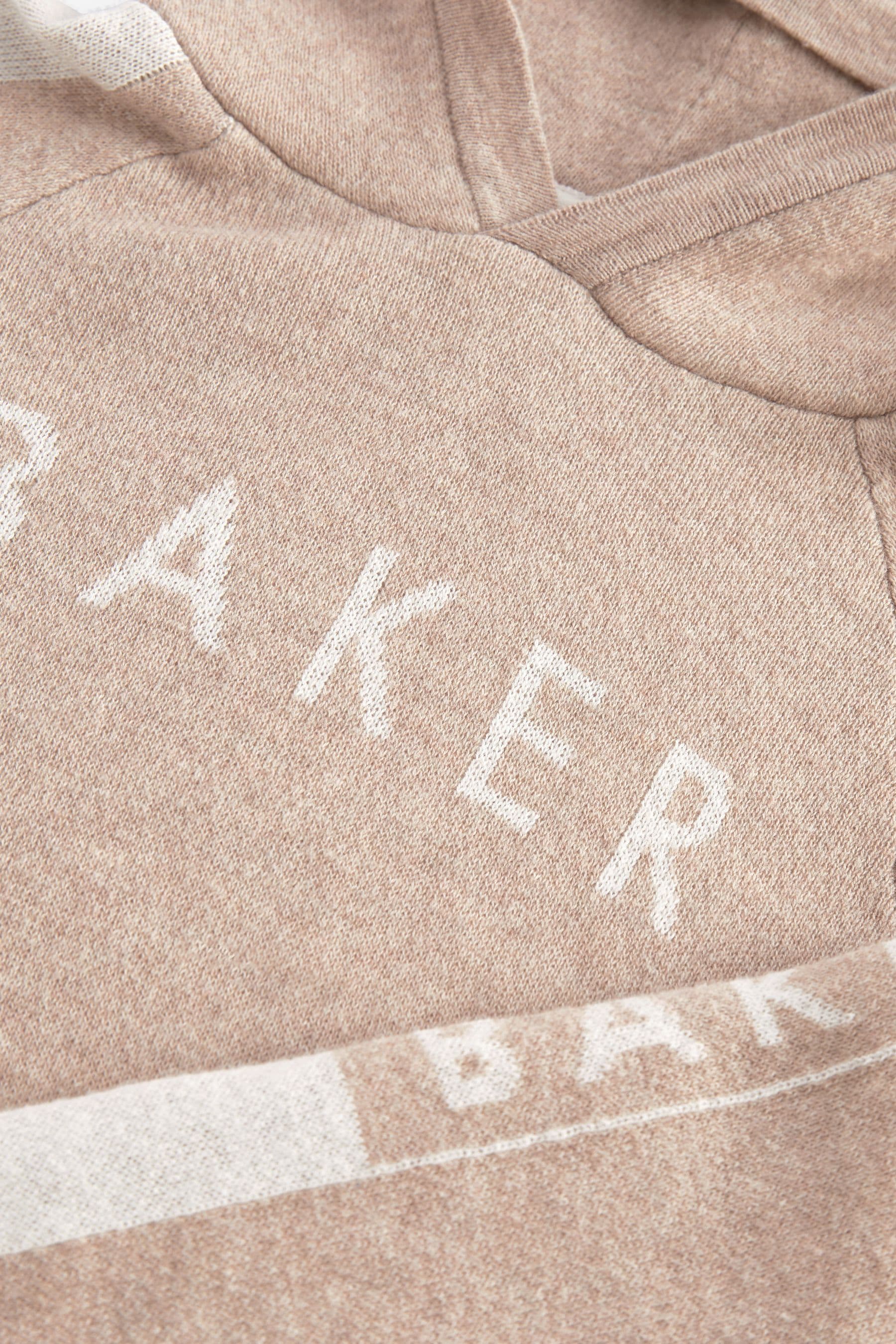 Beige Baker by Ted Baker (0-6yrs) Beige Knitted Hoodie and Joggers Set