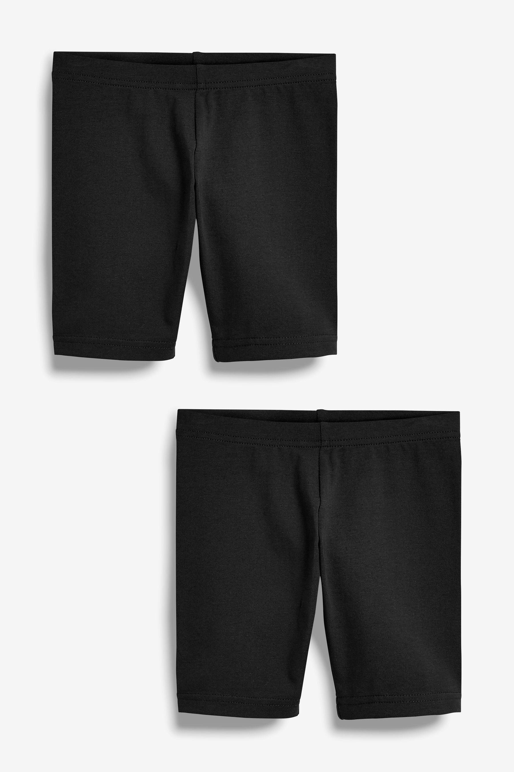 Black 2 Pack Cotton Rich Stretch Cycle Shorts (3-16yrs)