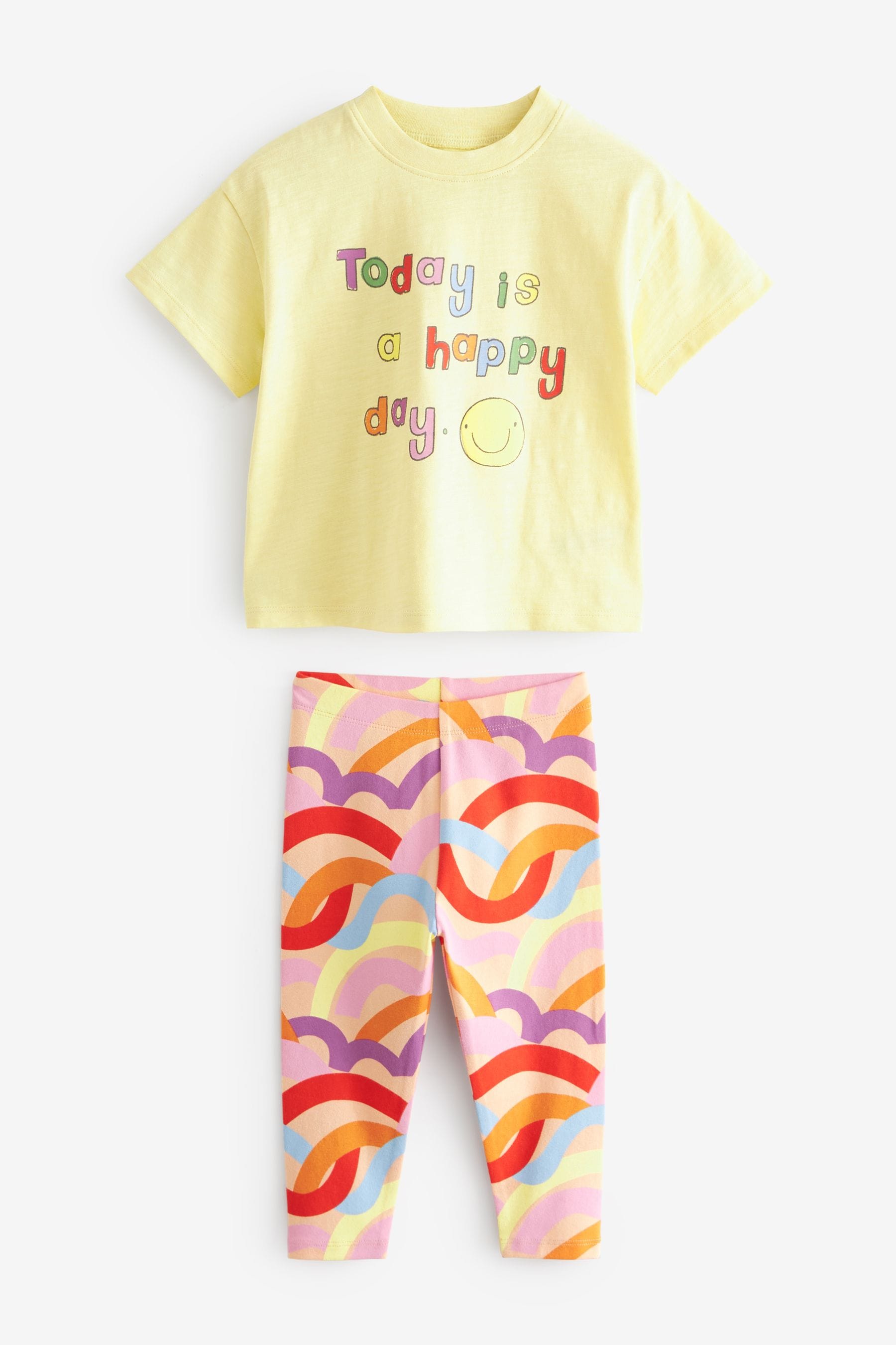 Rainbow Short Sleeve T-Shirt and Leggings Set (3mths-7yrs)