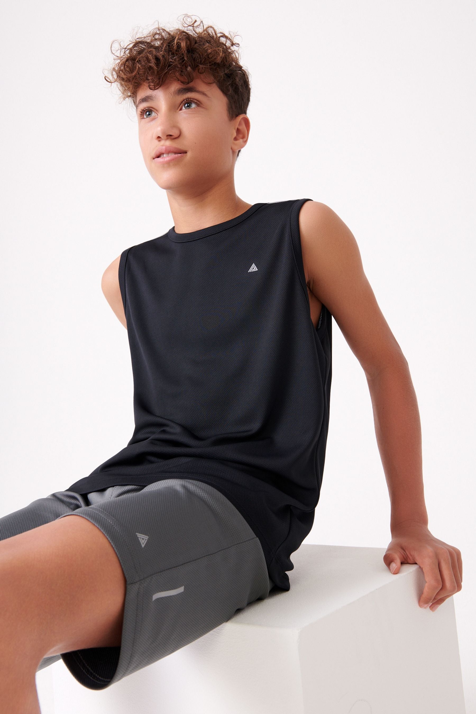 Black Moisture Wicking Sport Vest (3-16yrs)