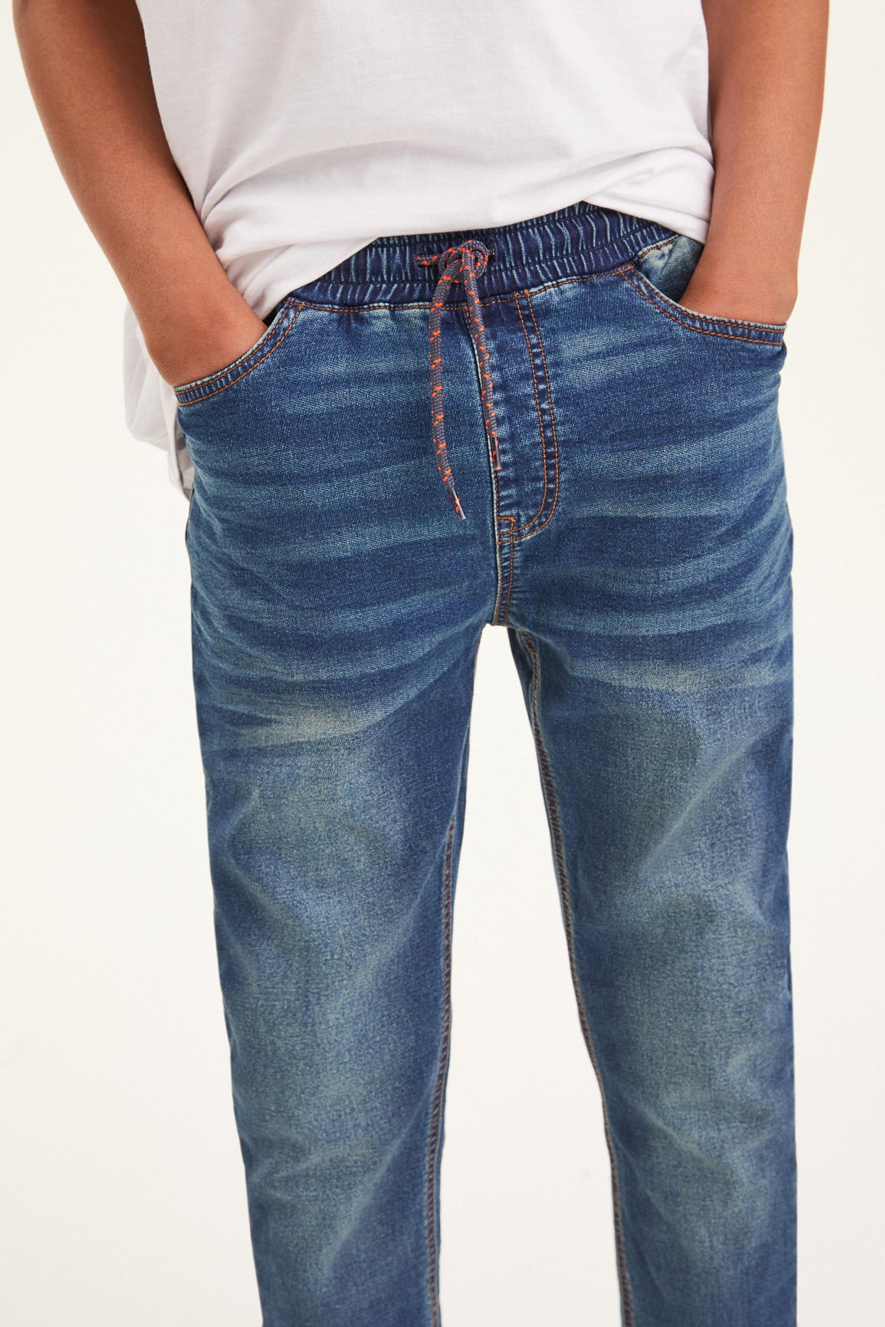 Mid Vintage Blue Stretch Elasticated Waist Jeans (3-16yrs)