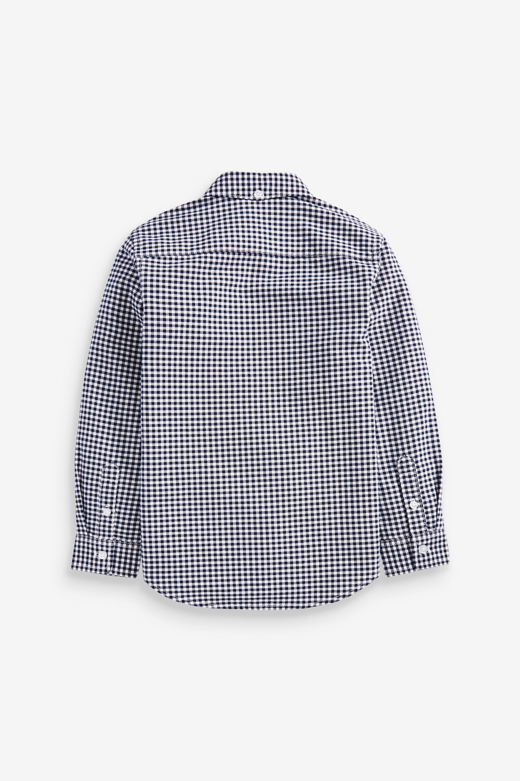 Navy Blue Gingham Oxford Shirt (3-16yrs)