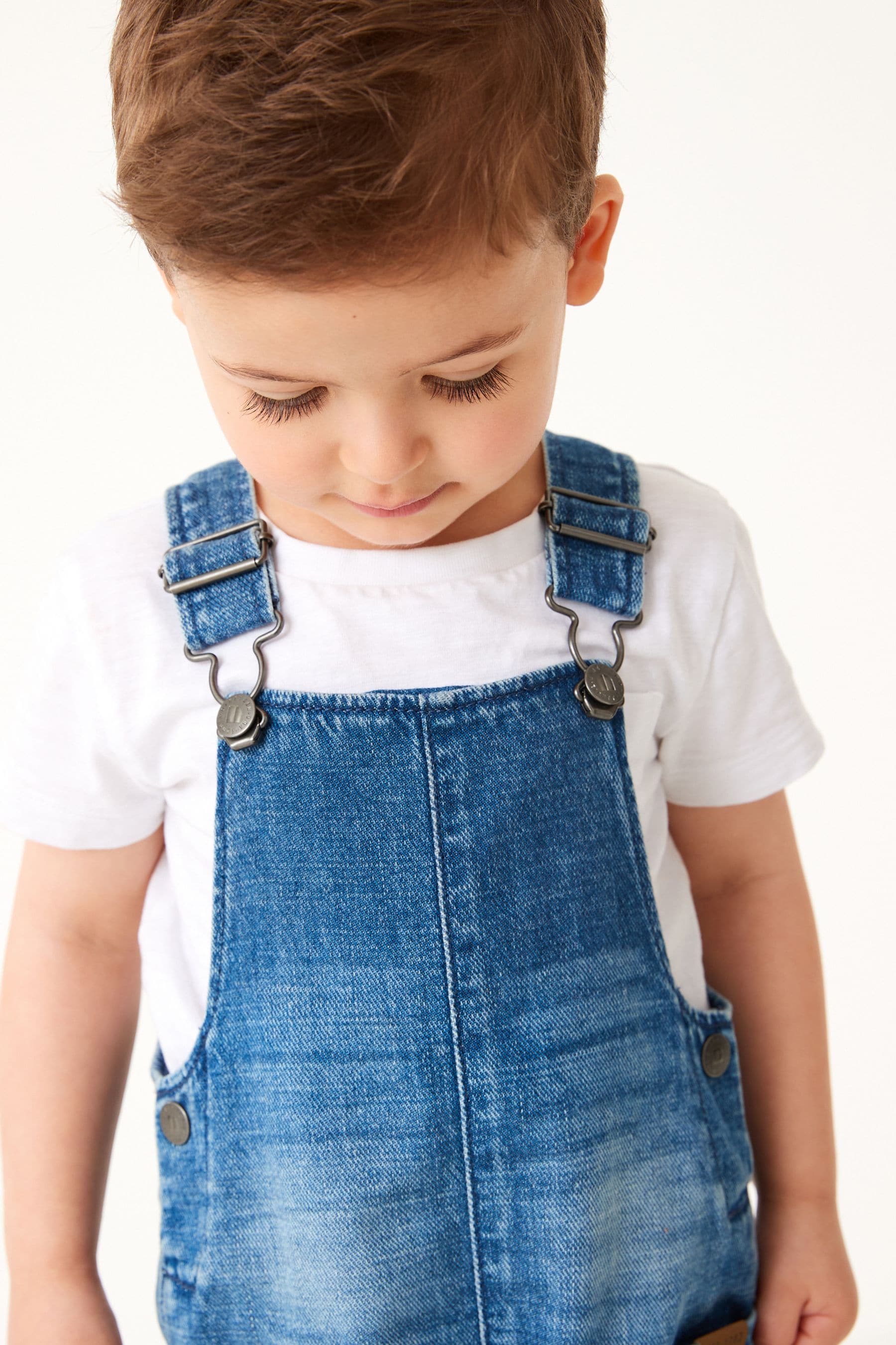 Mid Blue Denim Slouch Dungarees (3mths-7yrs)