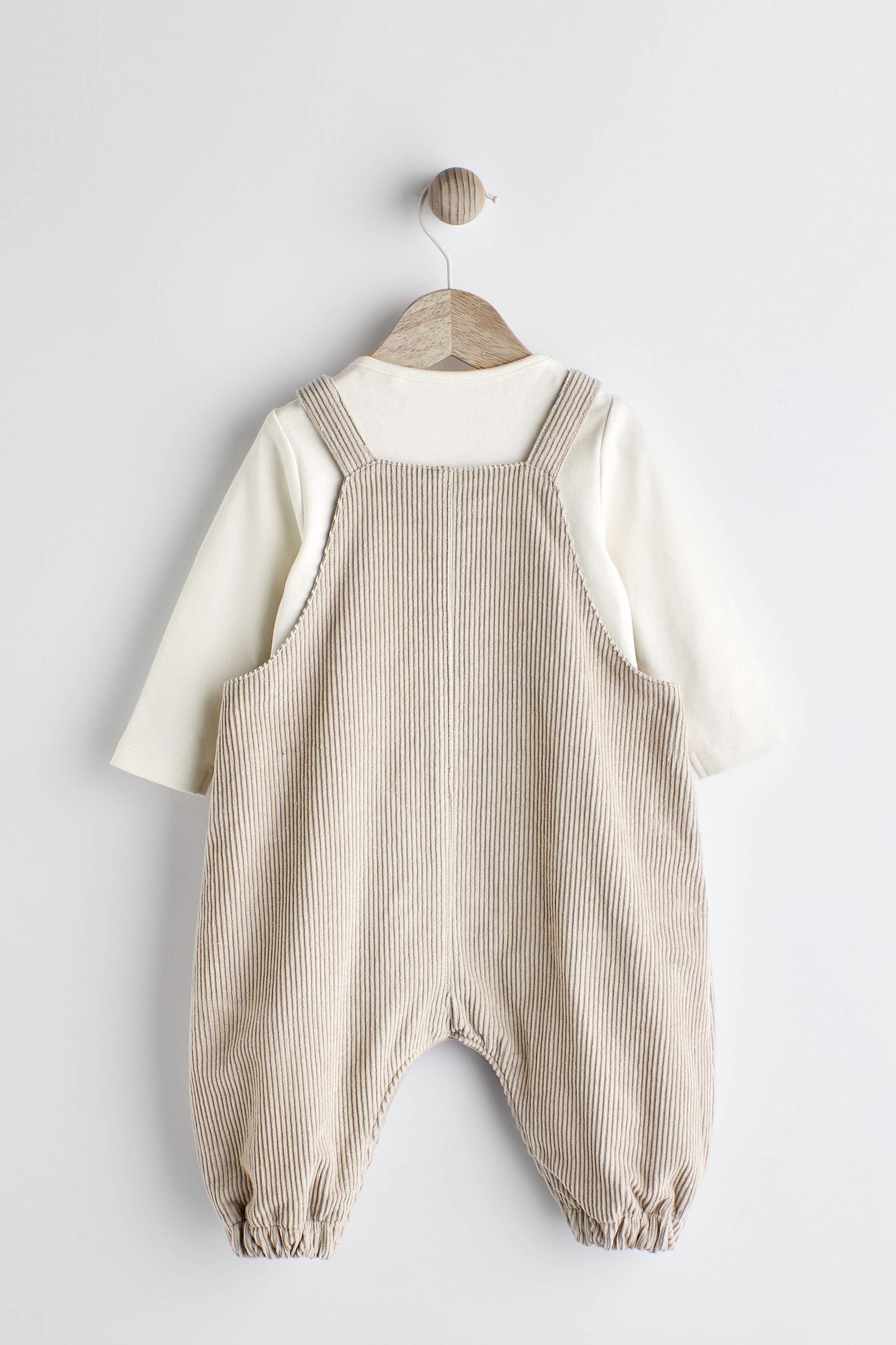 Grey Baby Corduroy Dungarees (0mths-2yrs)