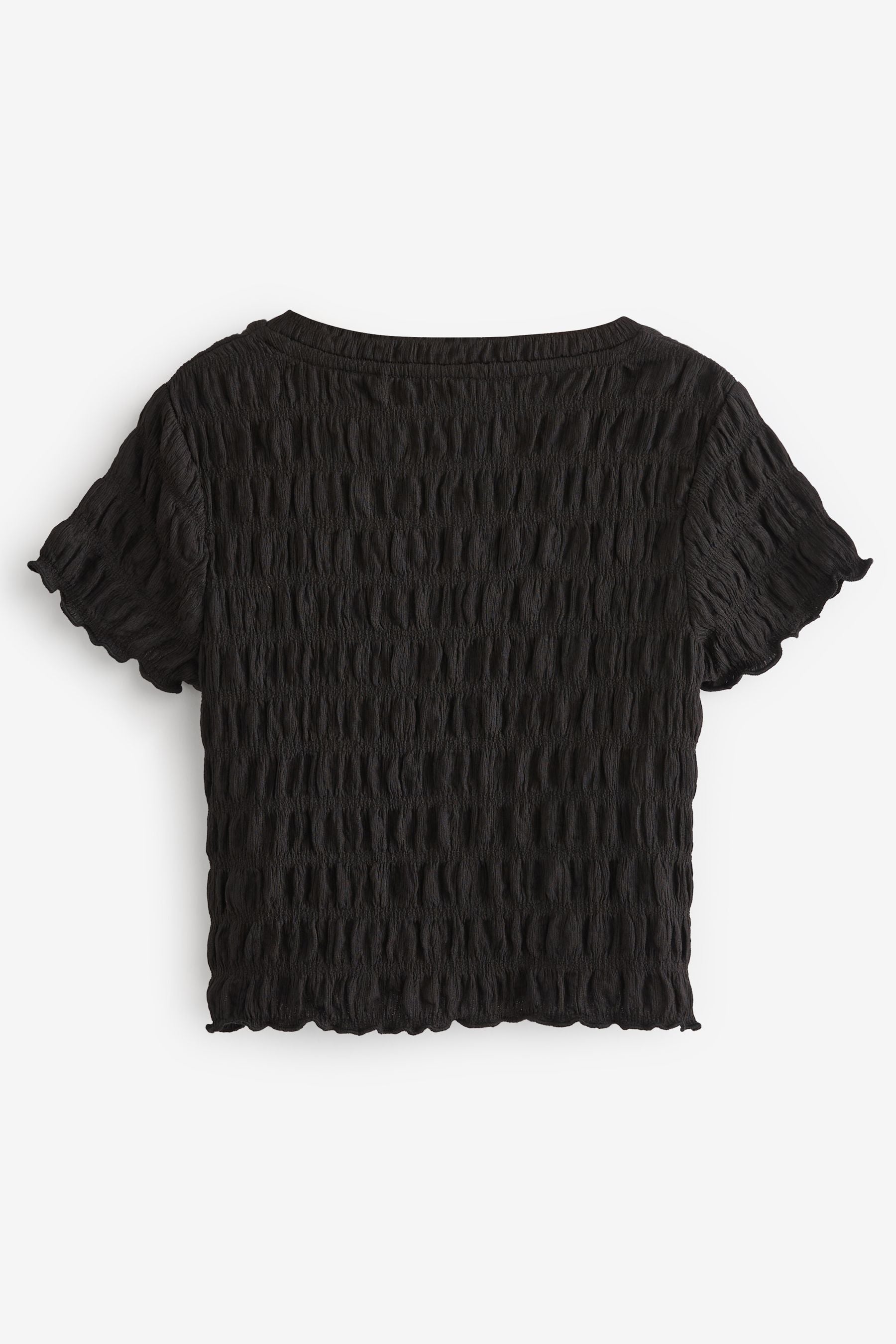 Black Textured Top (3-16yrs)