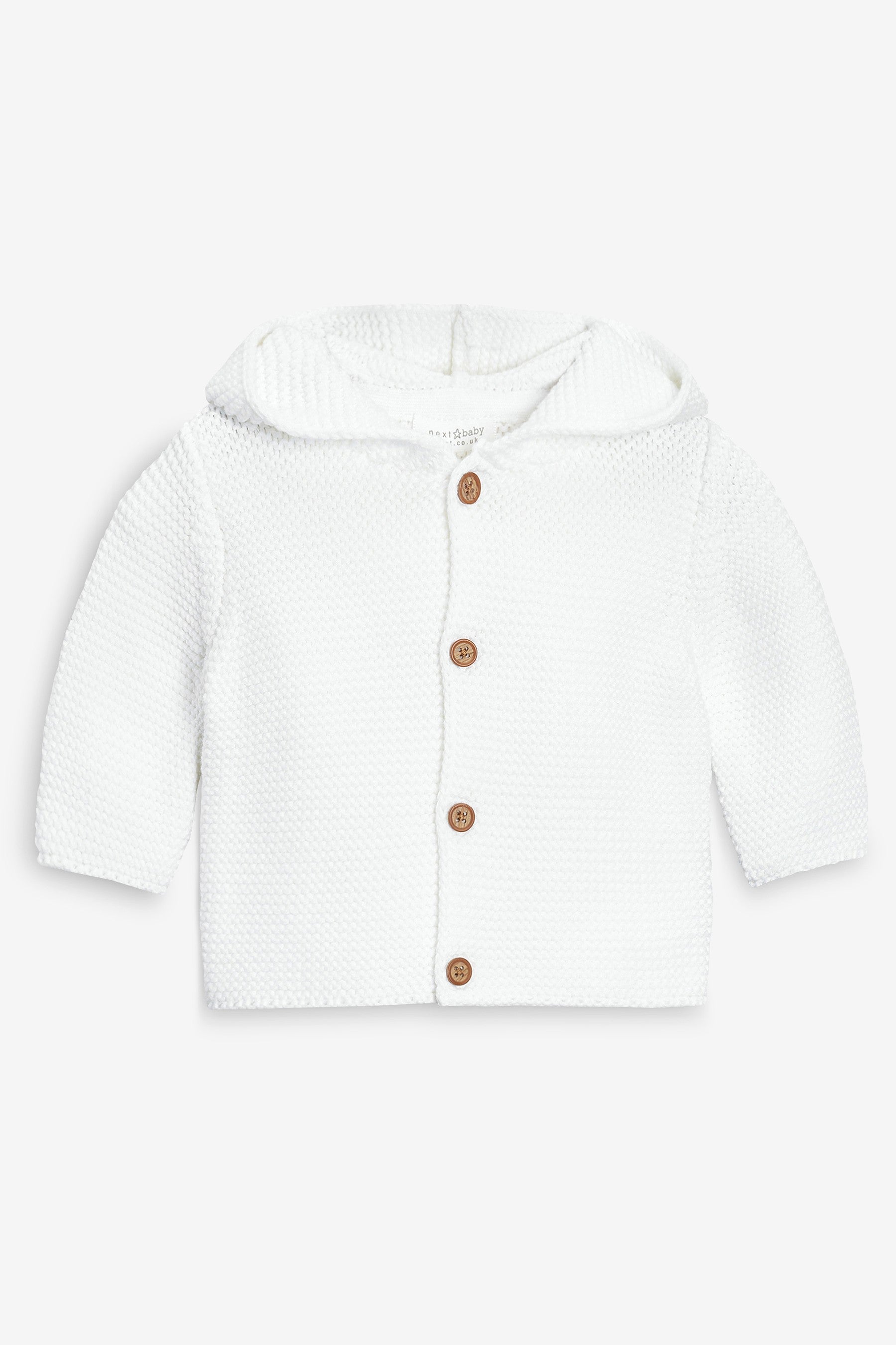 White Baby Hooded Baby Cardigan (0mths-3yrs)