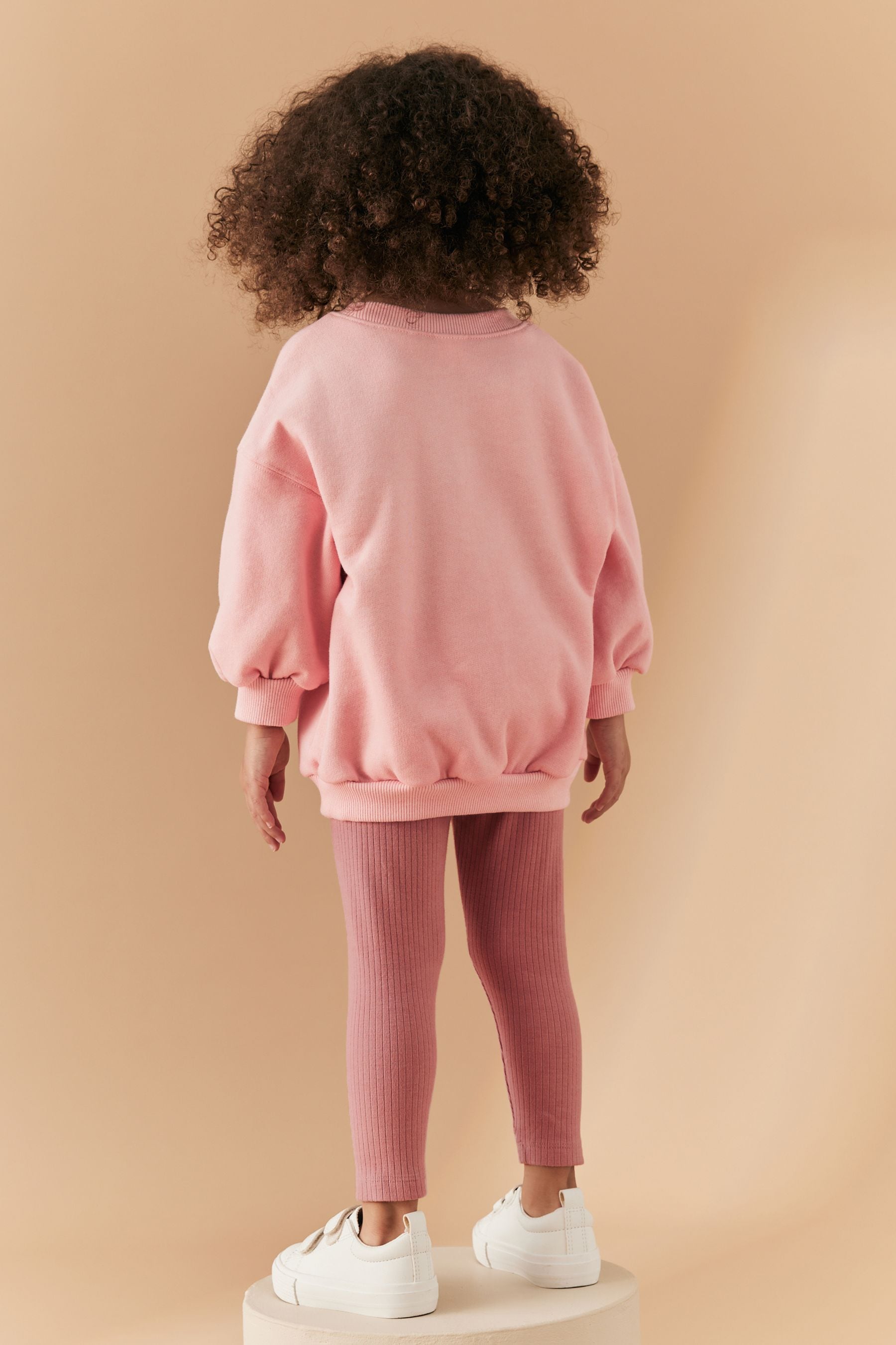 Light Pink Crew Sweatshirt and Leggings Set (3mths-6yrs)